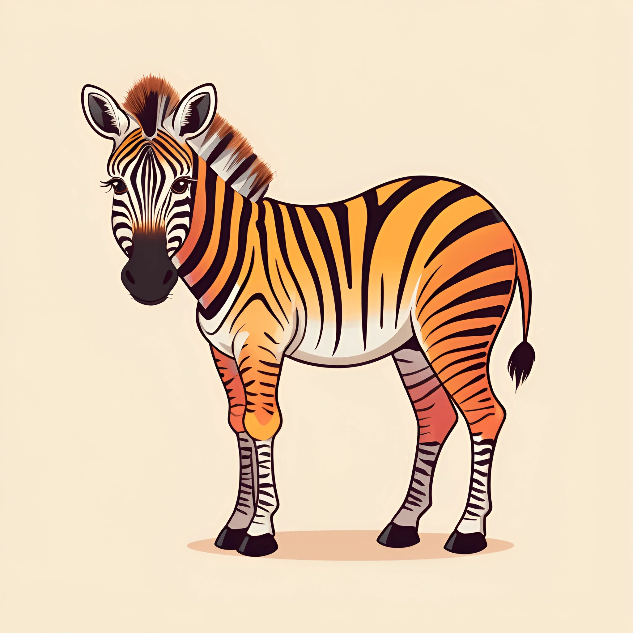 Stylized Zebra Illustration - Free Download - AI Scribbles