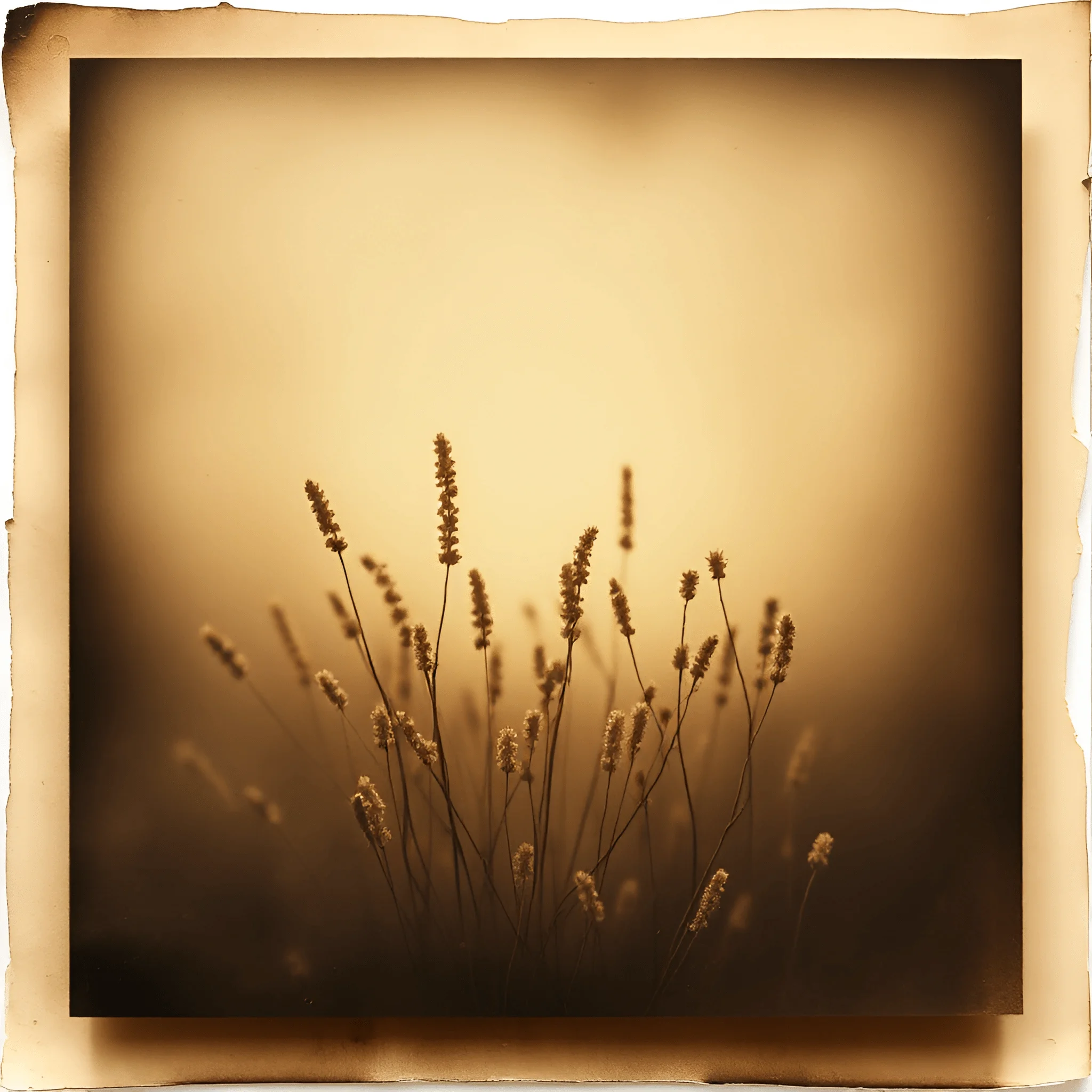 Vintage Sepia Photograph of Wildflower Stems - Free Download - AI Scribbles