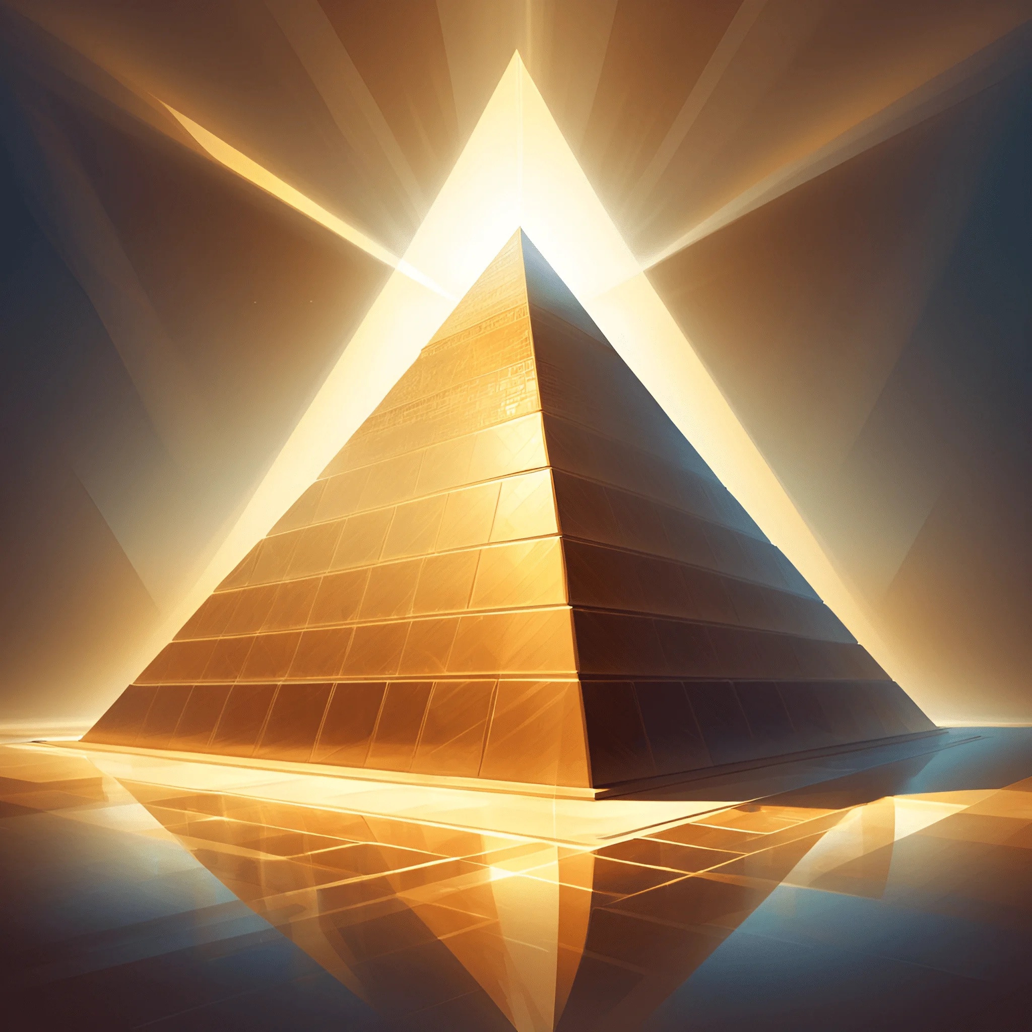 Pyramid With Light Golden Pyramid with Radiant Light - Free Download - AI Scribbles