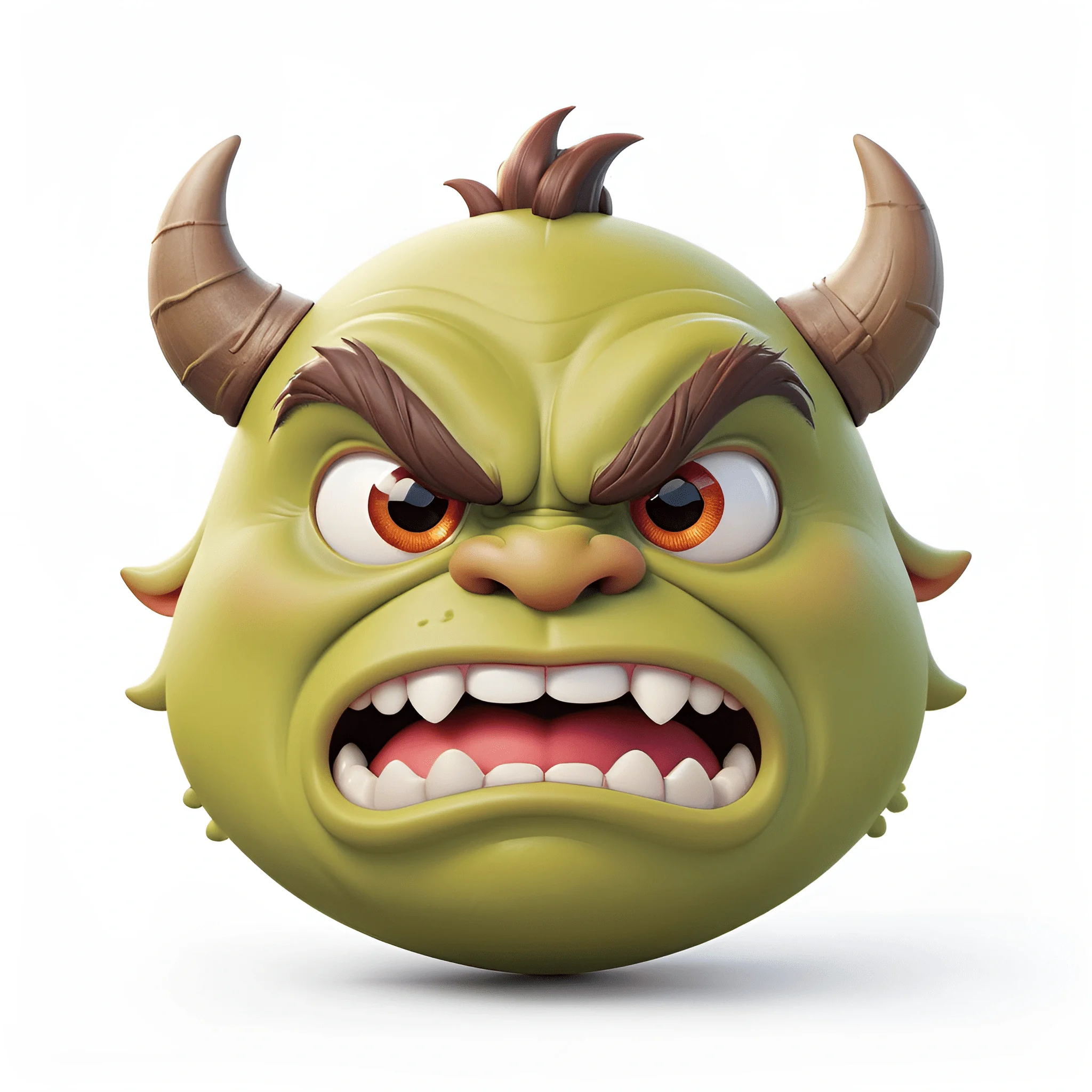 Angry Cartoon Monster Face - Free Download - AI Scribbles