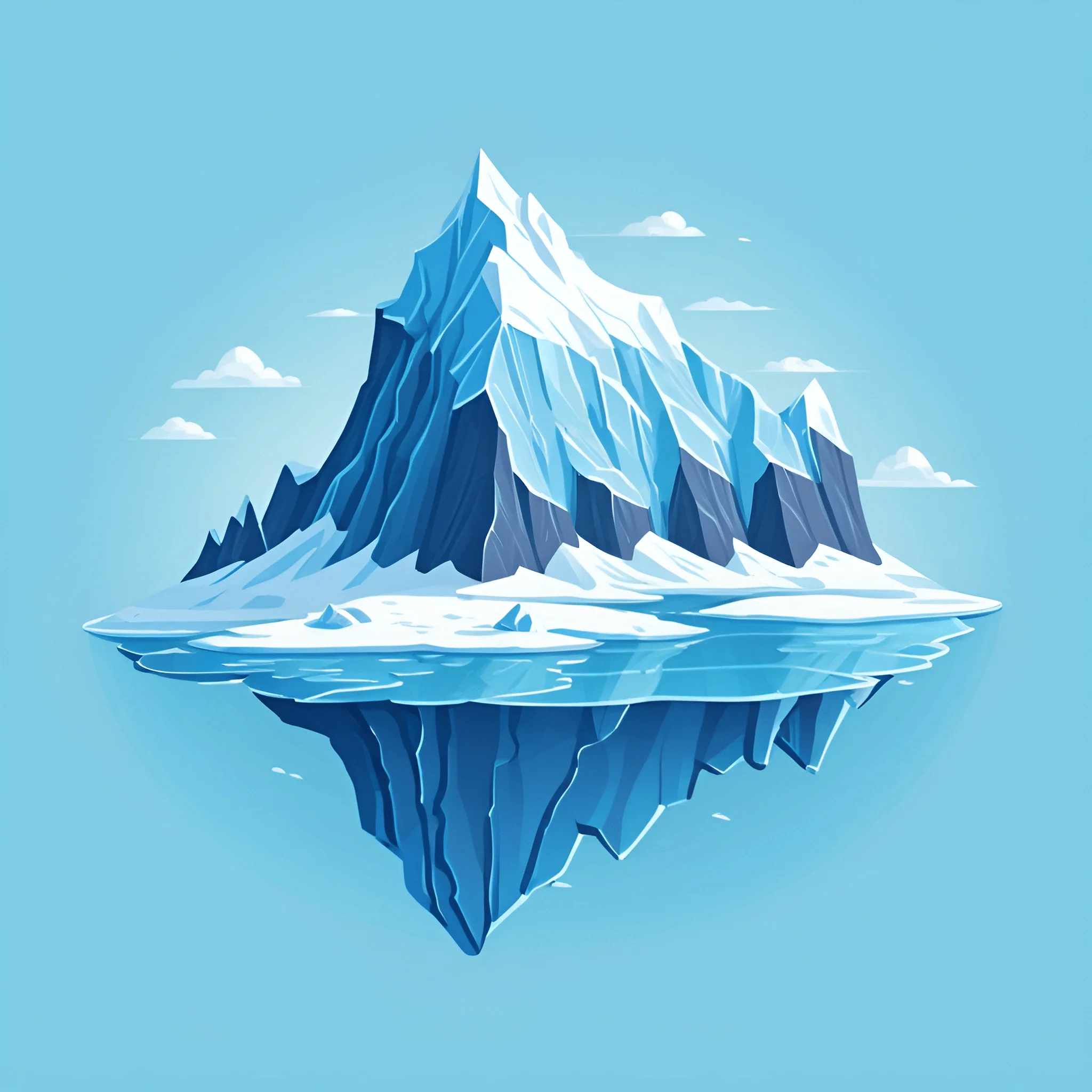 Stylized Iceberg Illustration - Free Download - AI Scribbles