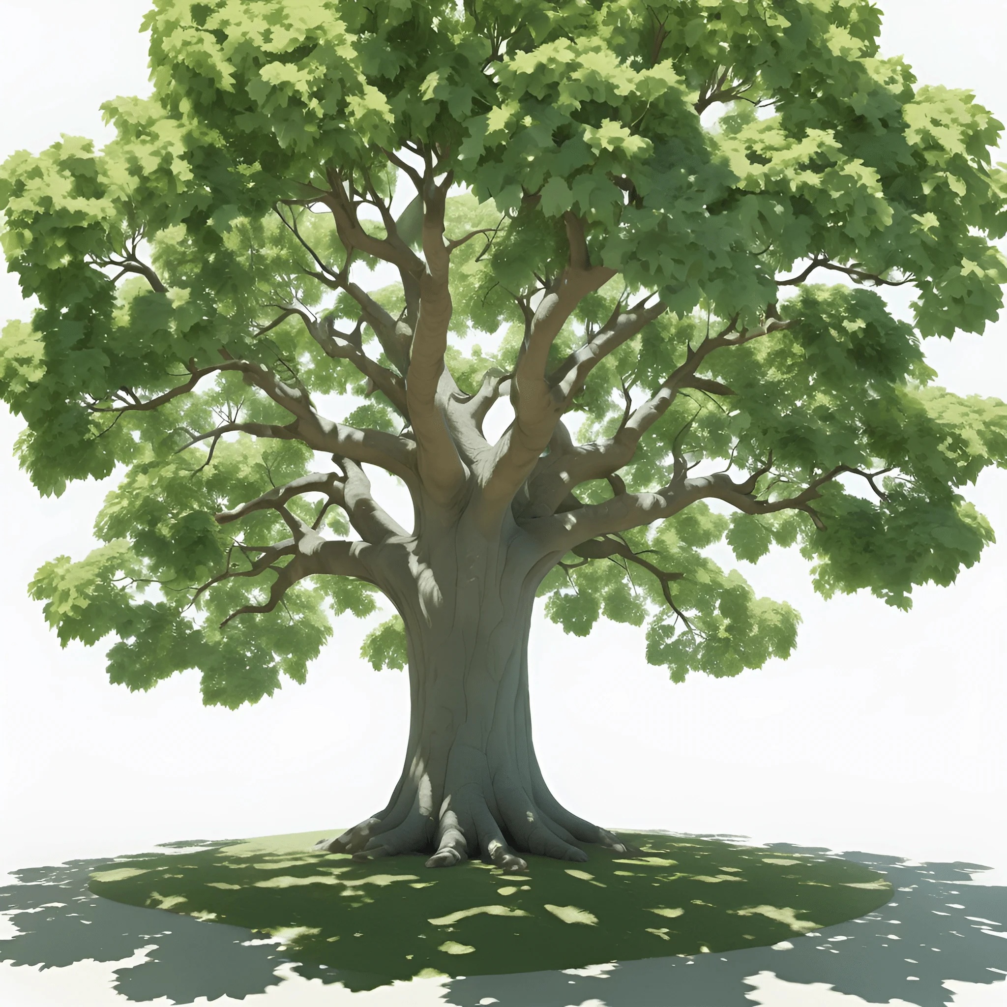 Maple Tree Aerial Rendering Vector Realistic Maple Tree - Free Download - AI Scribbles