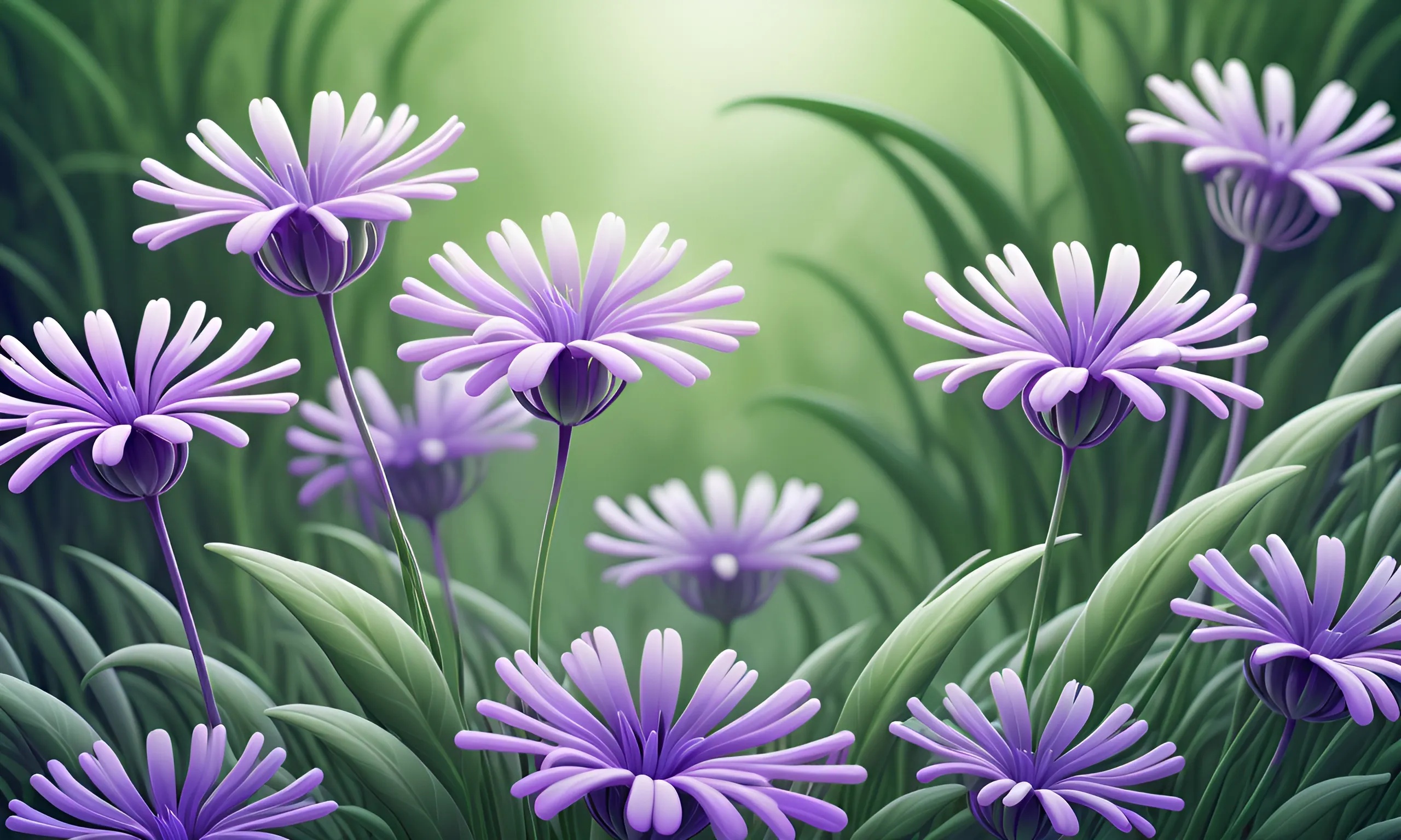 Vibrant Purple Floral Field - Free Download - AI Scribbles