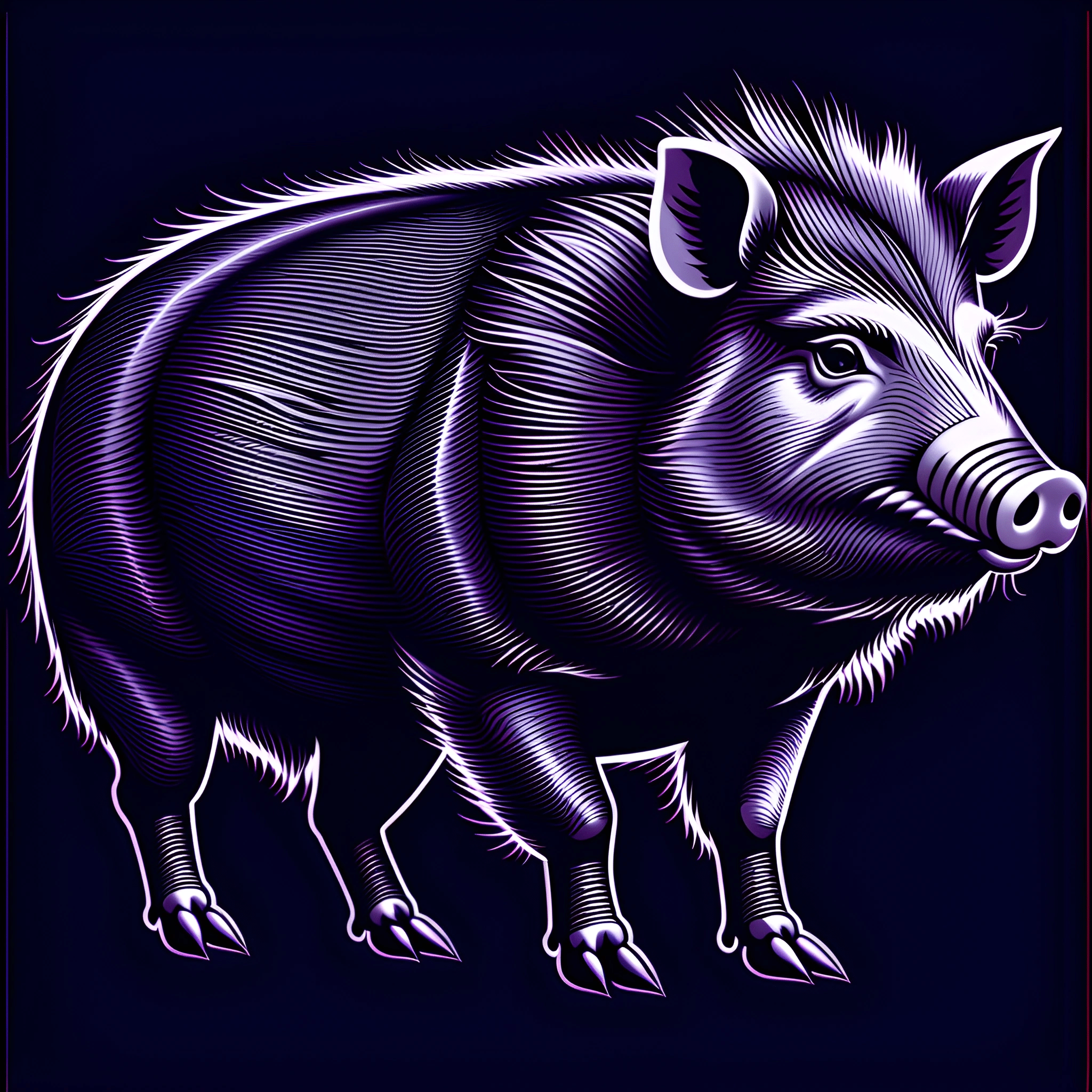 Wild Graphics Graphic Illustration of a Wild Boar - Free Download - AI Scribbles