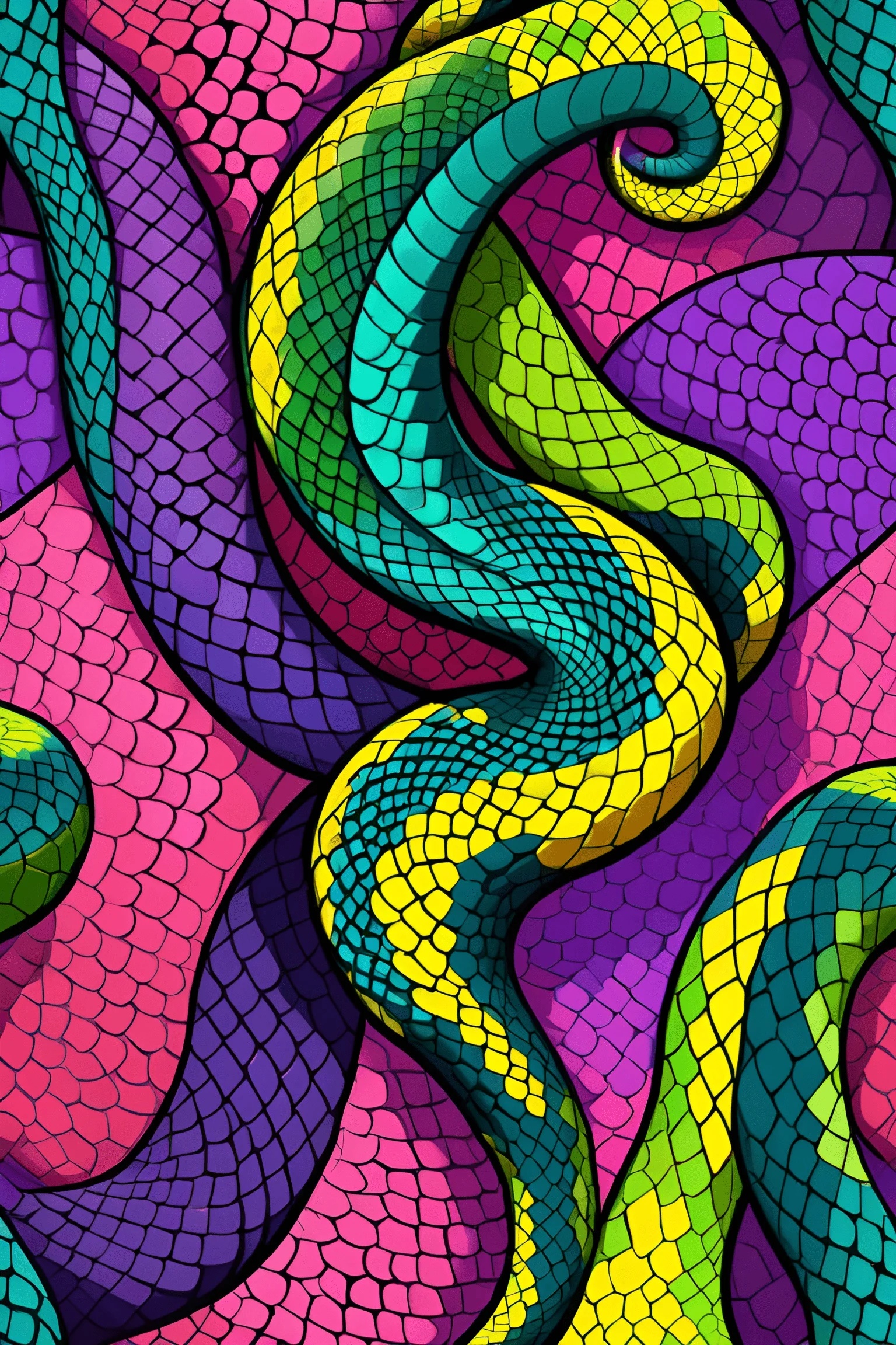 Snake Pattern Abstract Abstract Pattern Of Colorful Snake Scales - Free Download - AI Scribbles