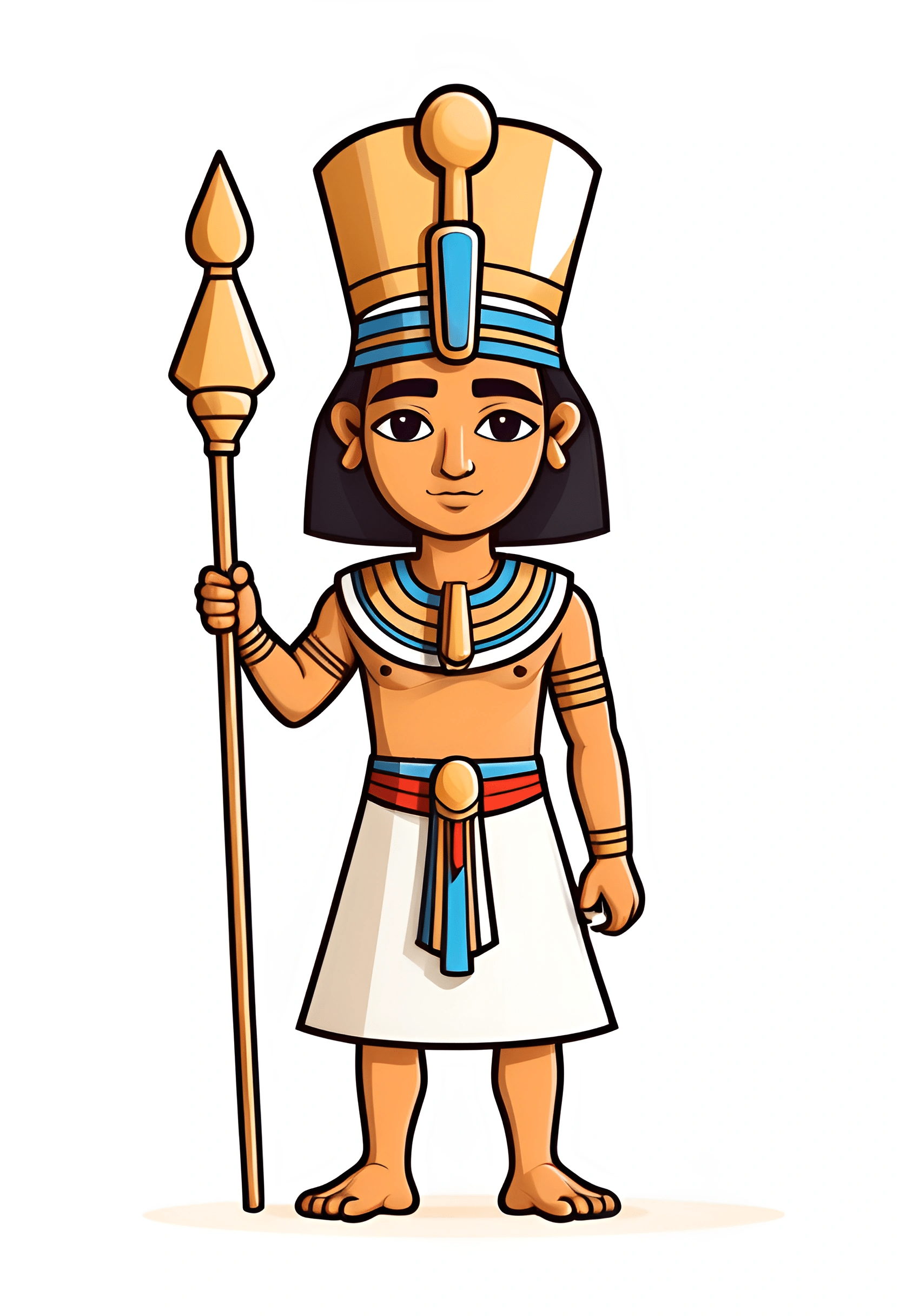 Farao Cartoon Ancient Egyptian Pharaoh Cartoon - Free Download - AI Scribbles