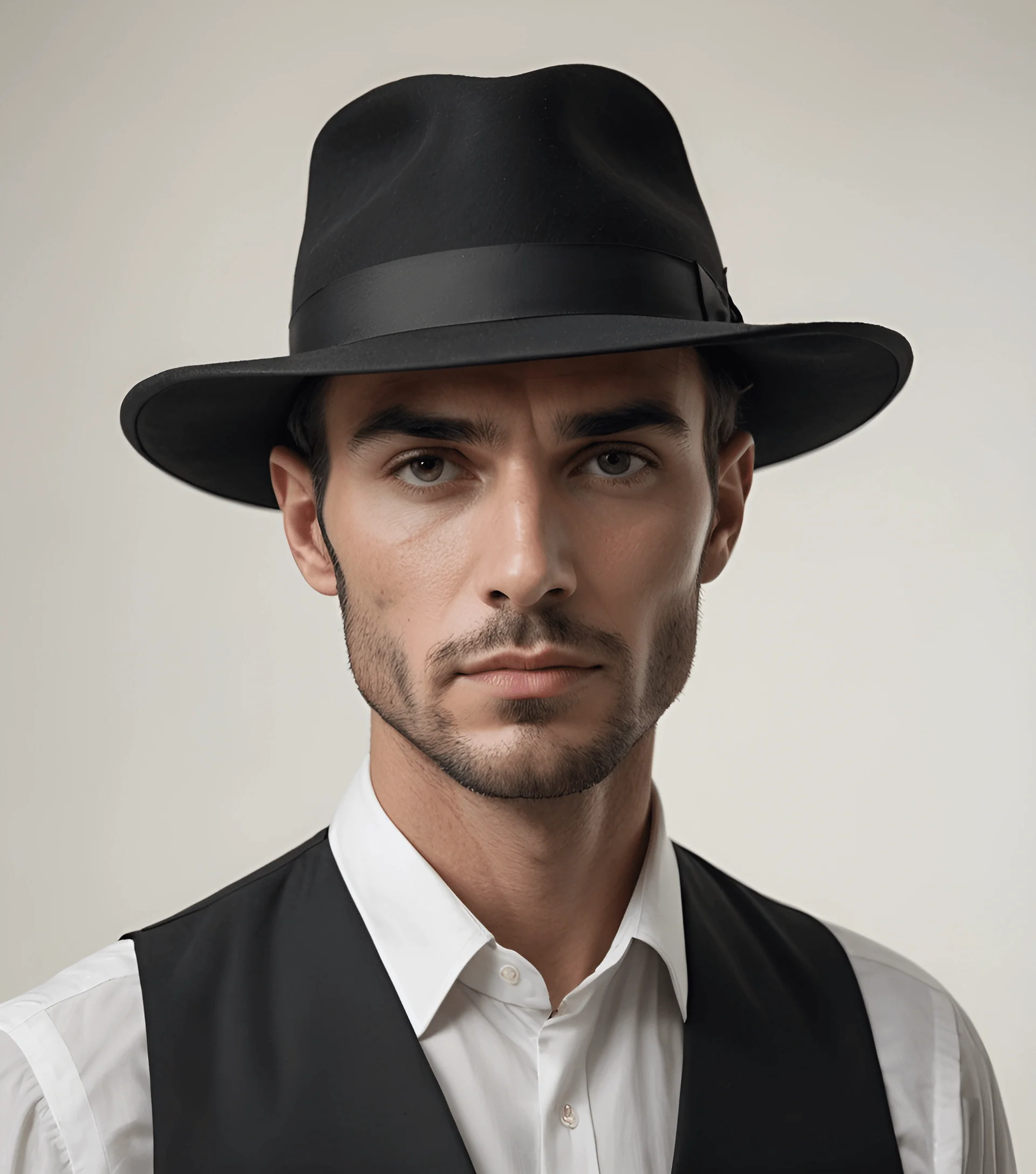 Stylish Man in Formal Attire and Hat - Free Download - AI Scribbles