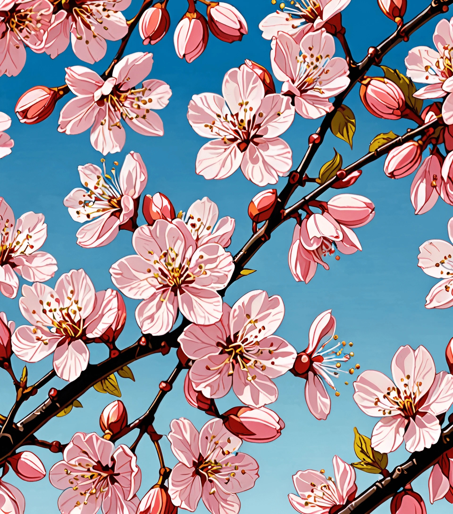Blossoming Cherry Blossoms - Free Download - AI Scribbles