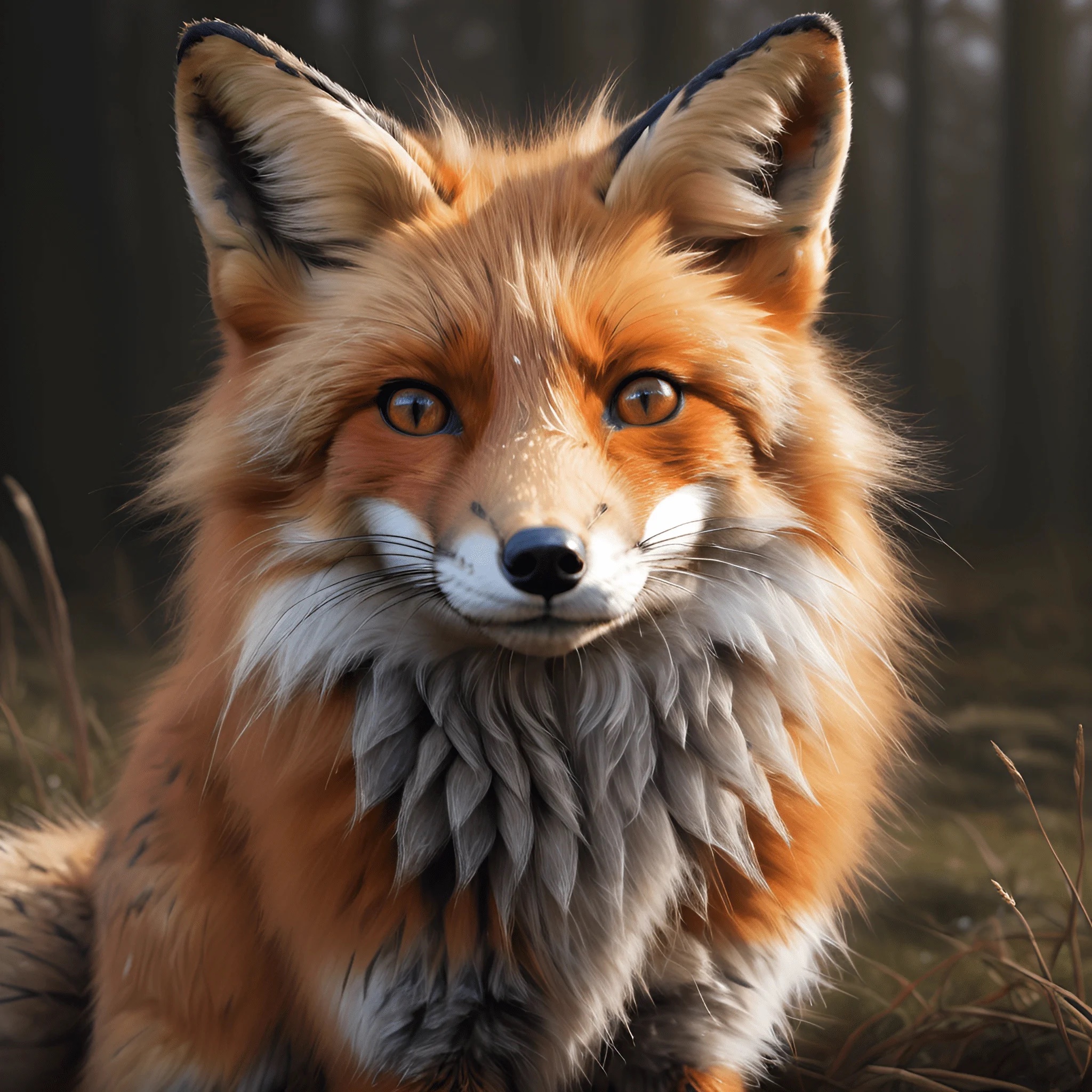Magic Realistic Fox Realistic Fox Portrait in a Forest - Free Download - AI Scribbles