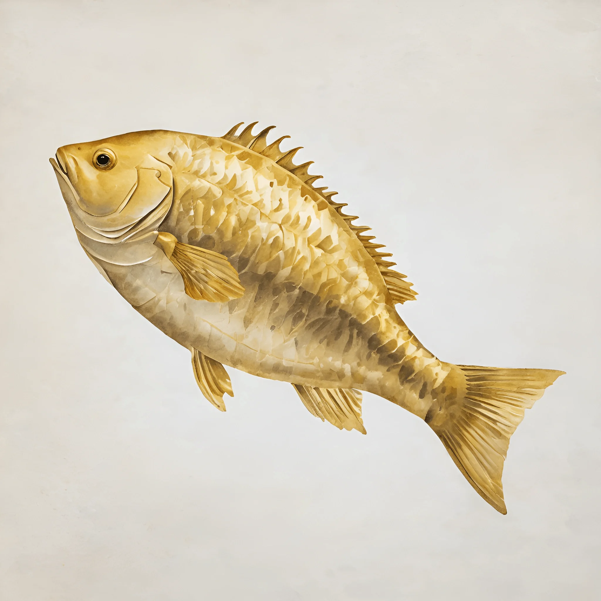 Golden Fish Illustration - Free Download - AI Scribbles