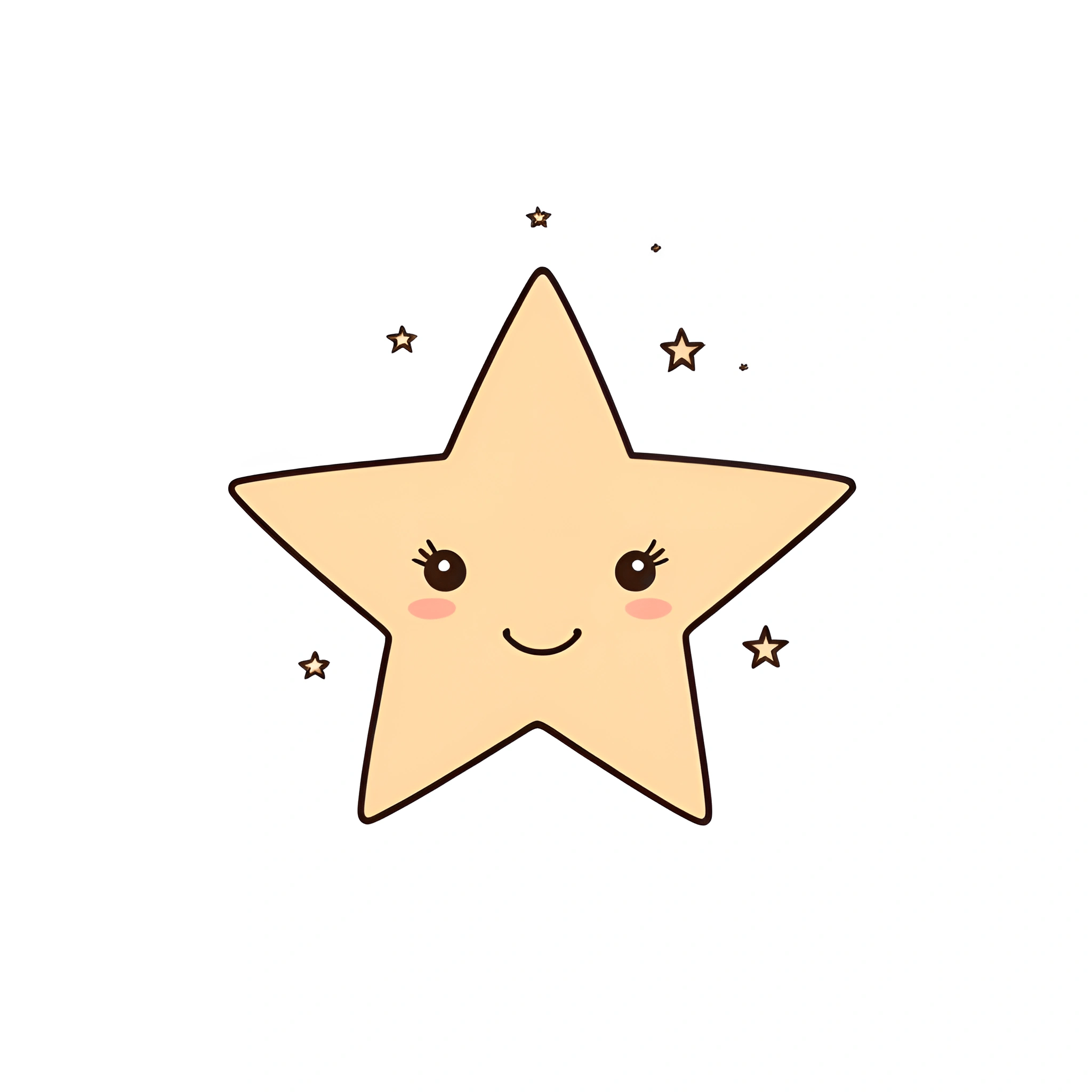 Smiling Stars Shell Cute Smiling Star Illustration - Free Download - AI Scribbles