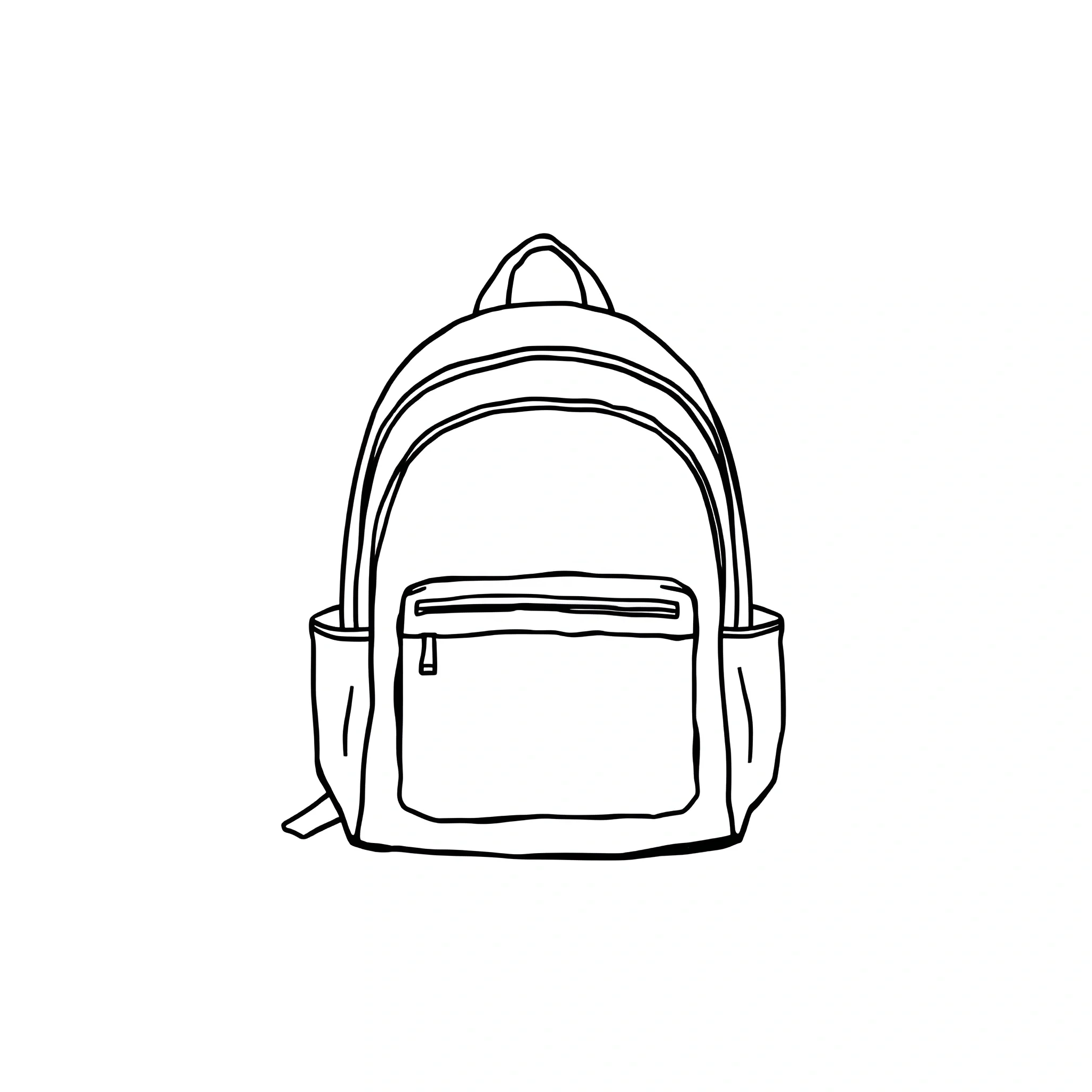 Line Drawing of Classic Backpack - Free Download - AI Scribbles