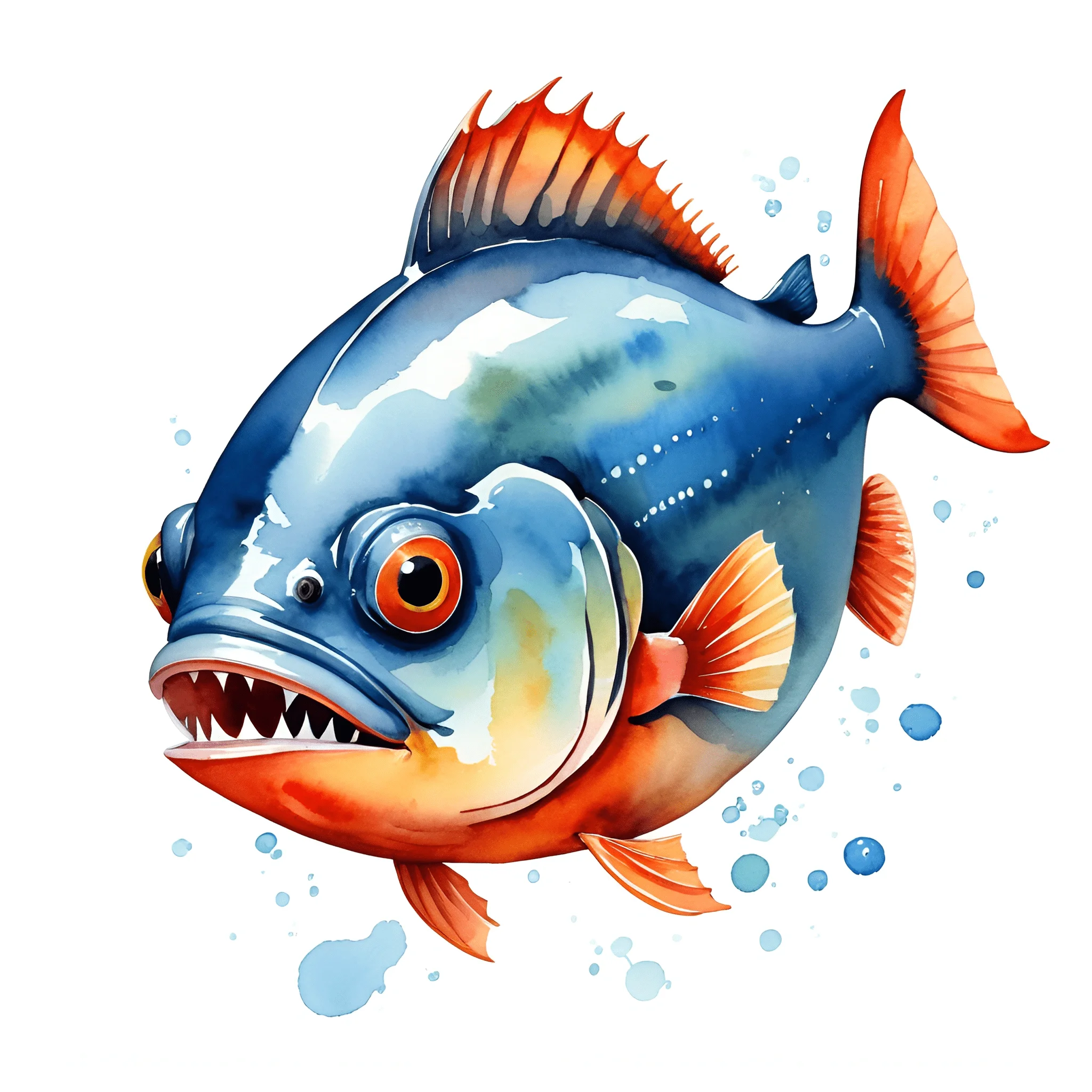 Colorful Abstract Fish Art - Free Download - AI Scribbles