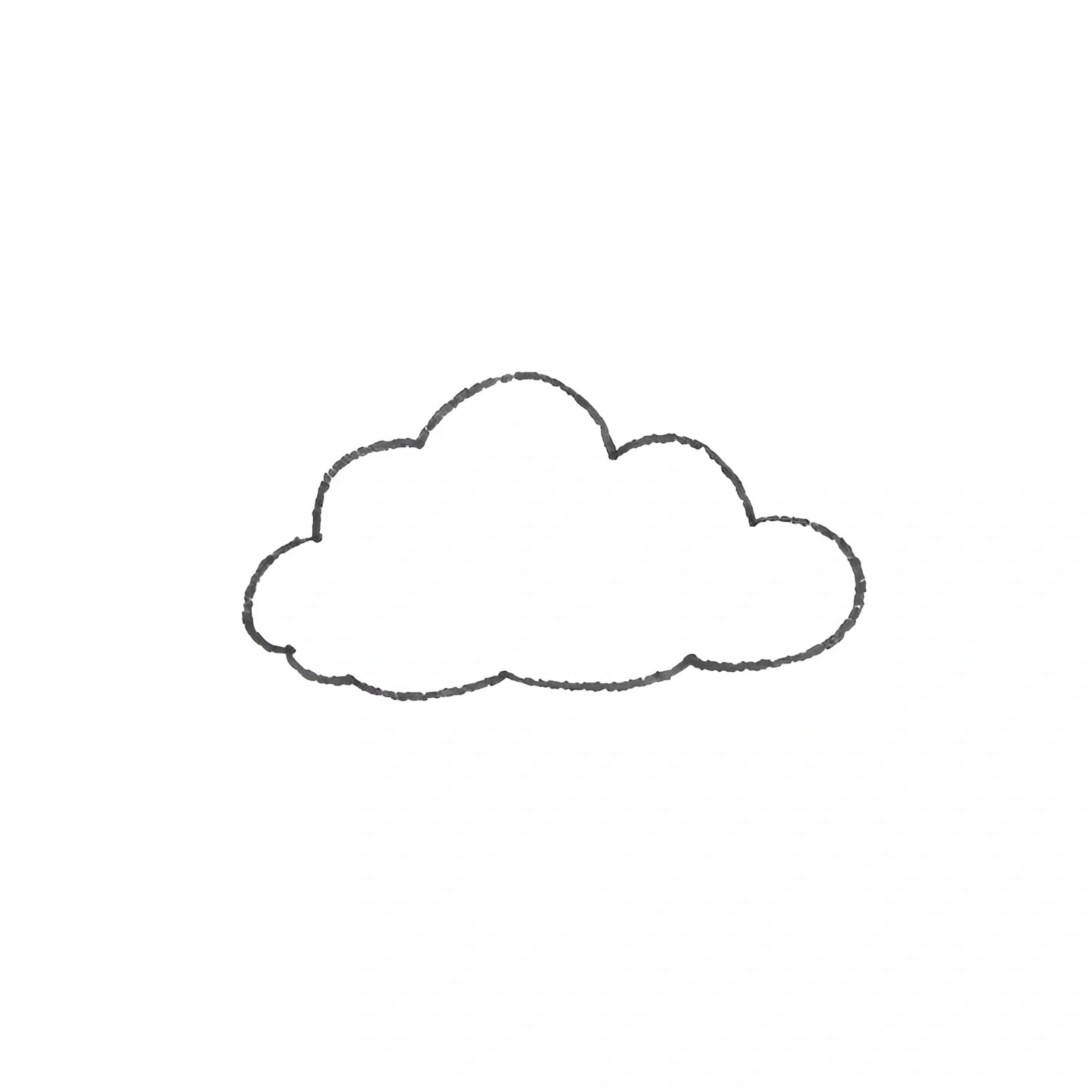 Simple Clowd Simple Hand-Drawn Cloud Illustration - Free Download - AI Scribbles
