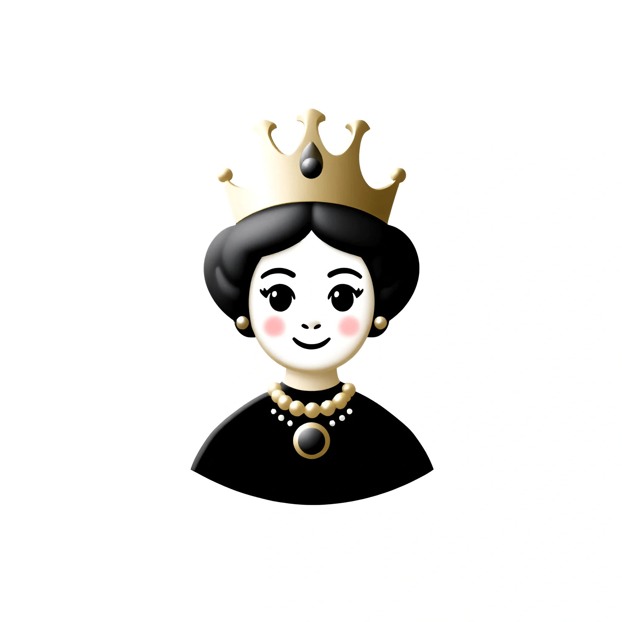 Illustration Of Smiling Queen With Golden Crown - Free Download - AI ...
