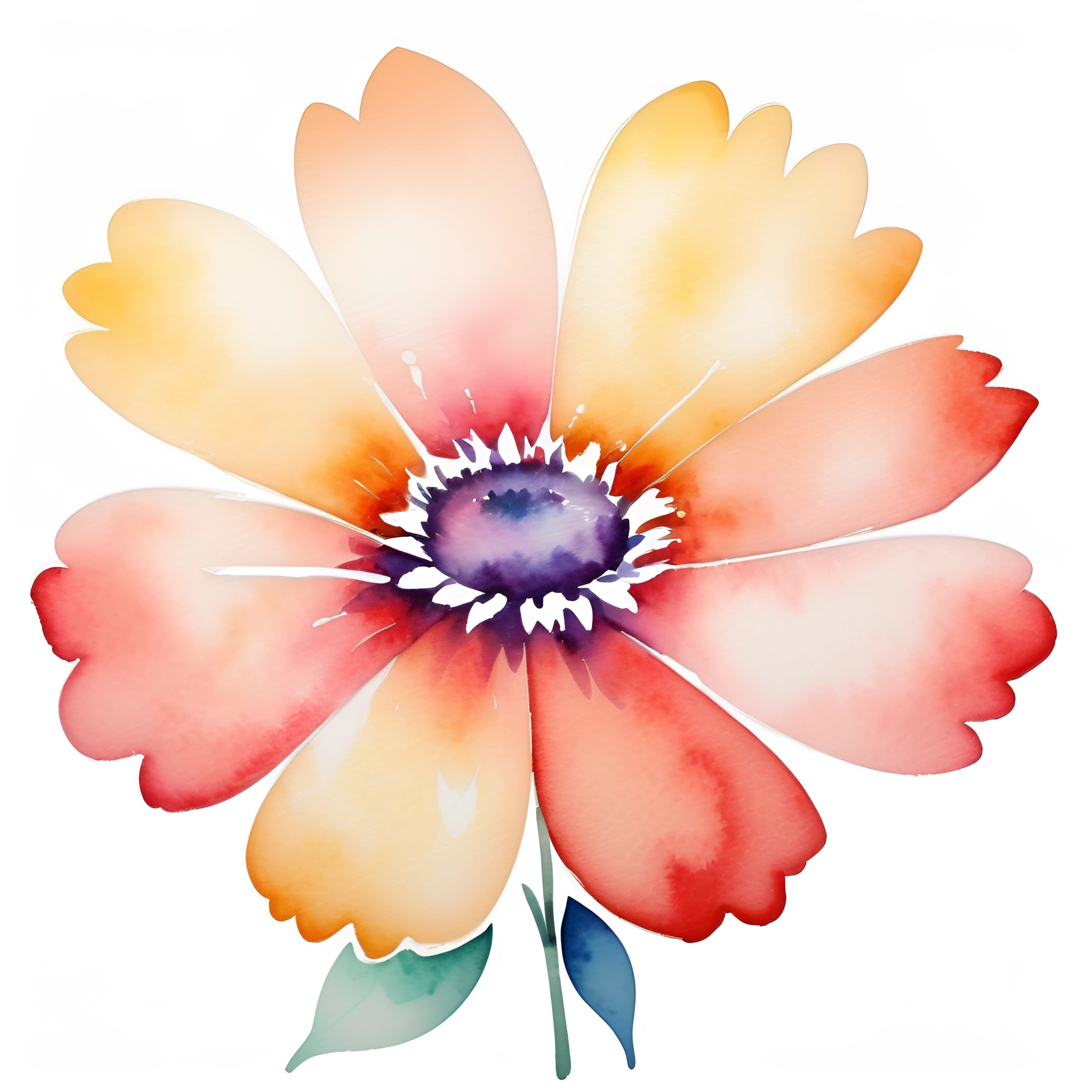 Watercolor Flower Art - Free Download - AI Scribbles