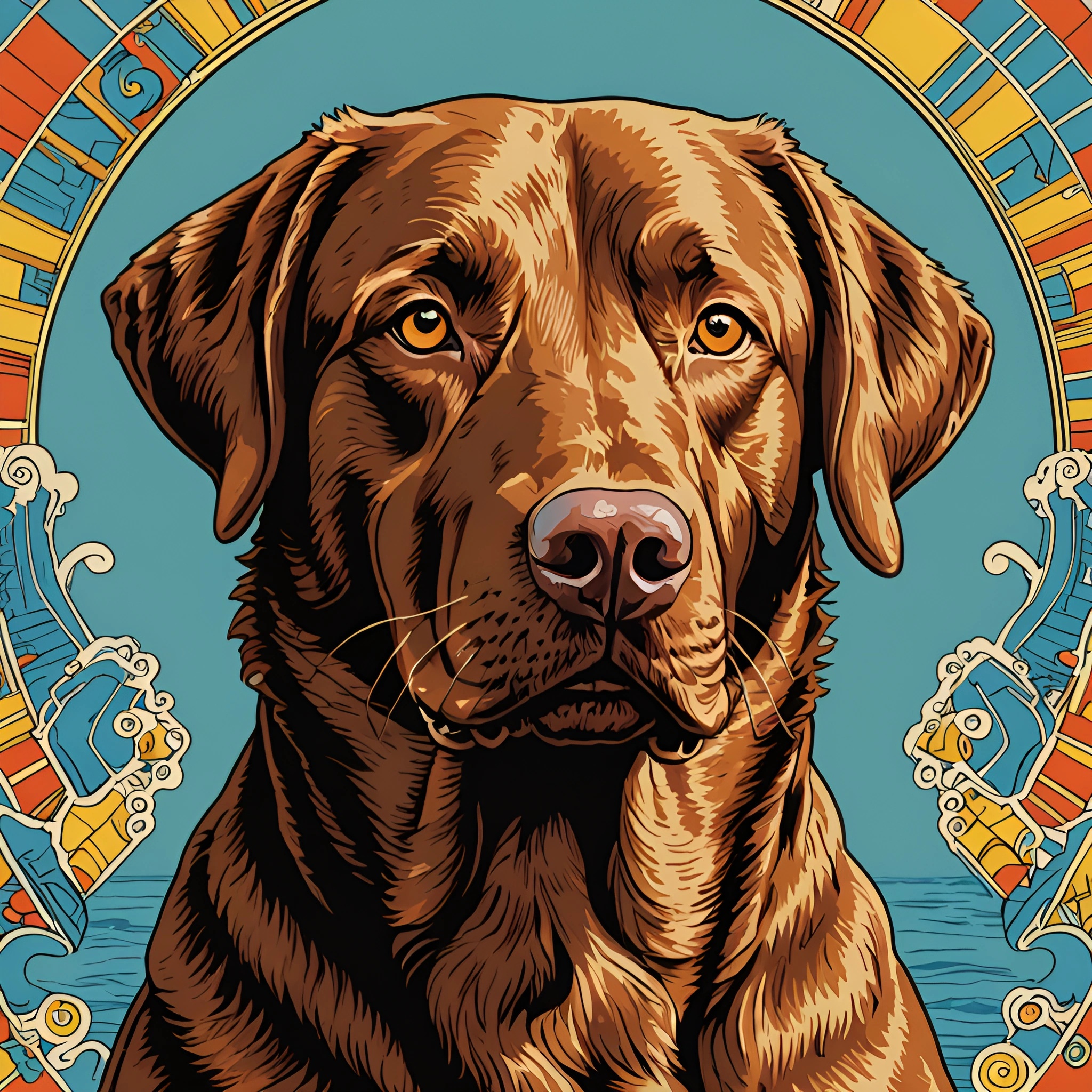 Labrador Retriever Portrait - Free Download - AI Scribbles