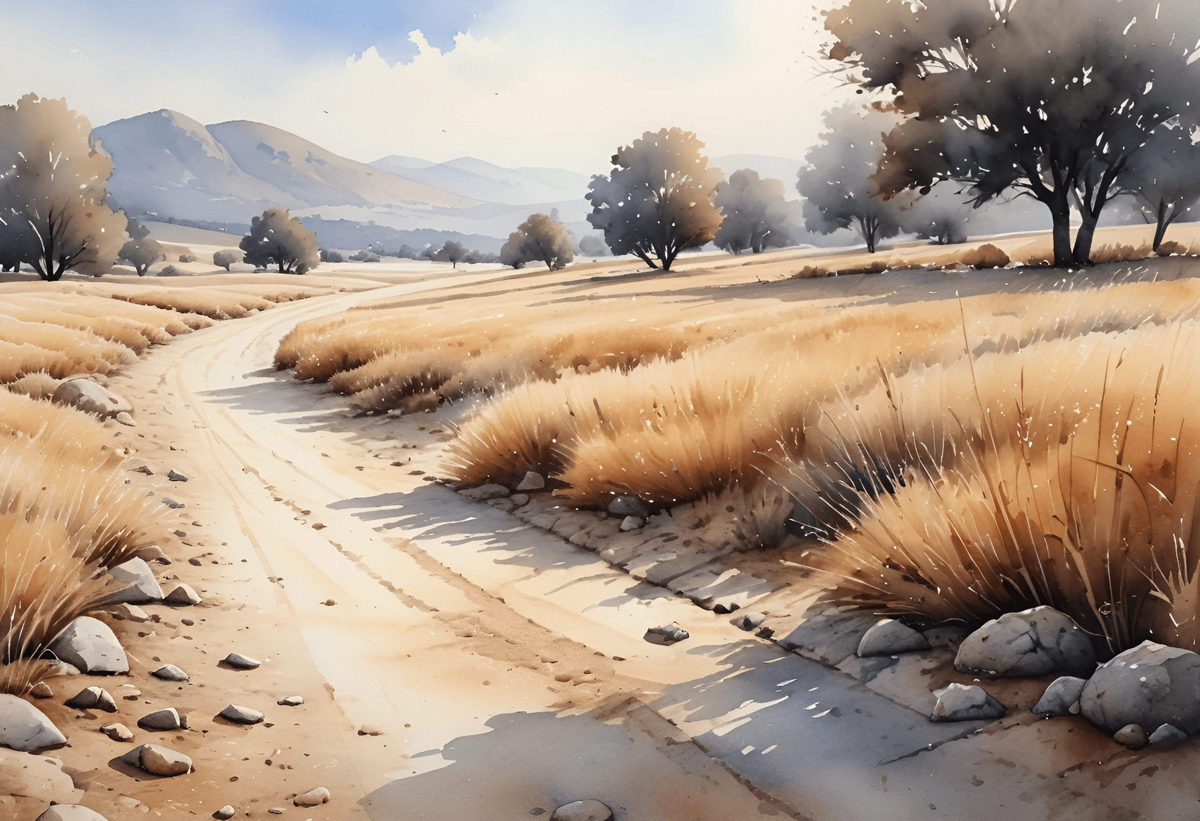 Countrie Side Path Serene Countryside Path - Free Download - AI Scribbles