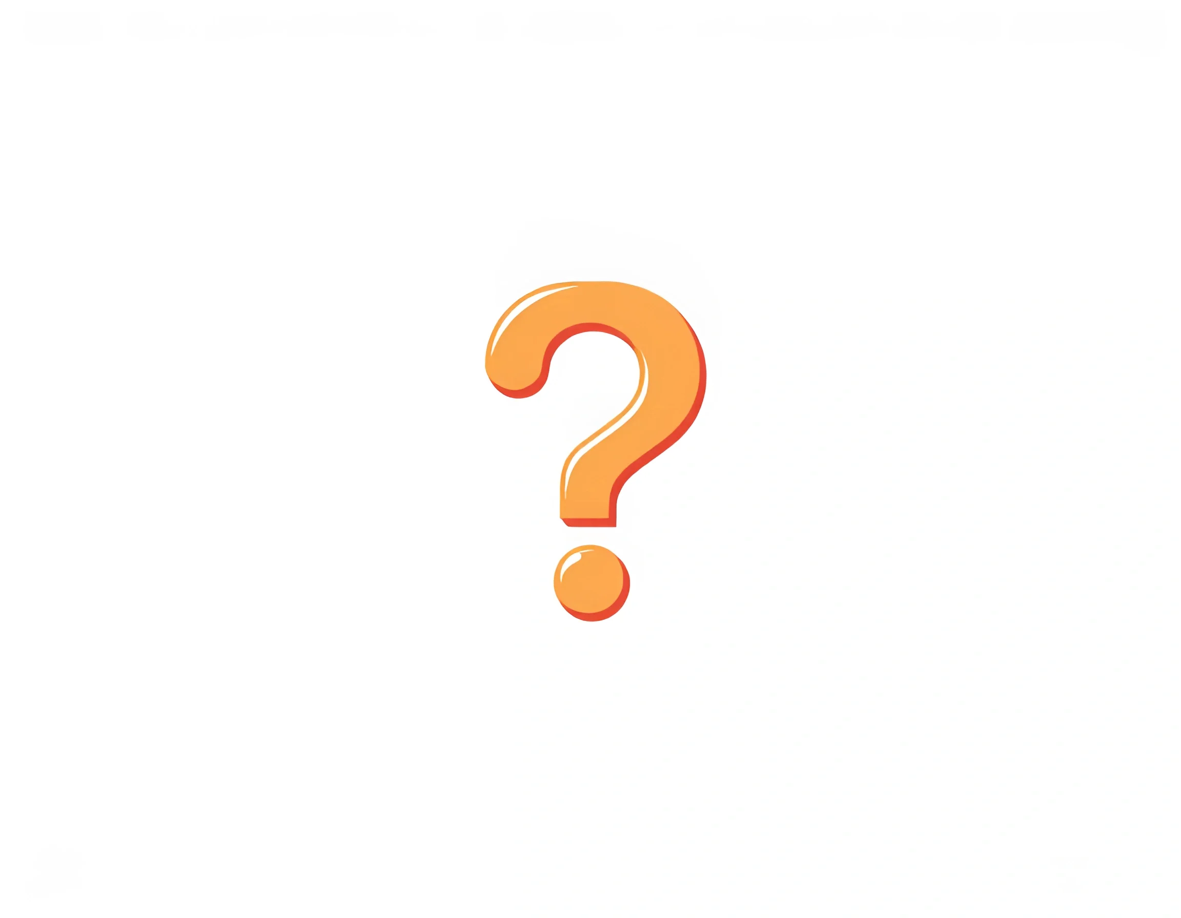 Glossy Orange Question Mark Icon - Free Download - AI Scribbles