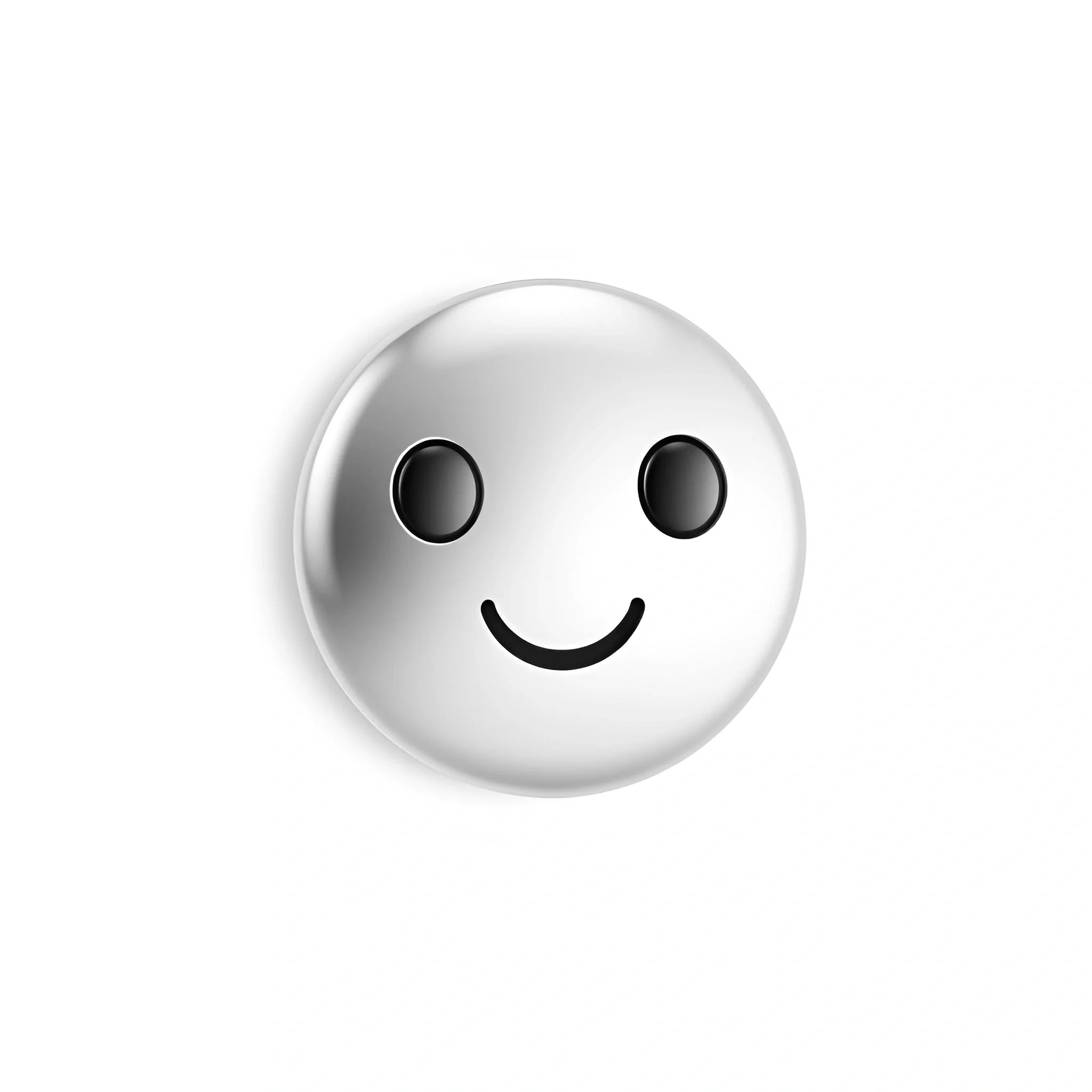 3D White Smiley Face Icon - Free Download - AI Scribbles