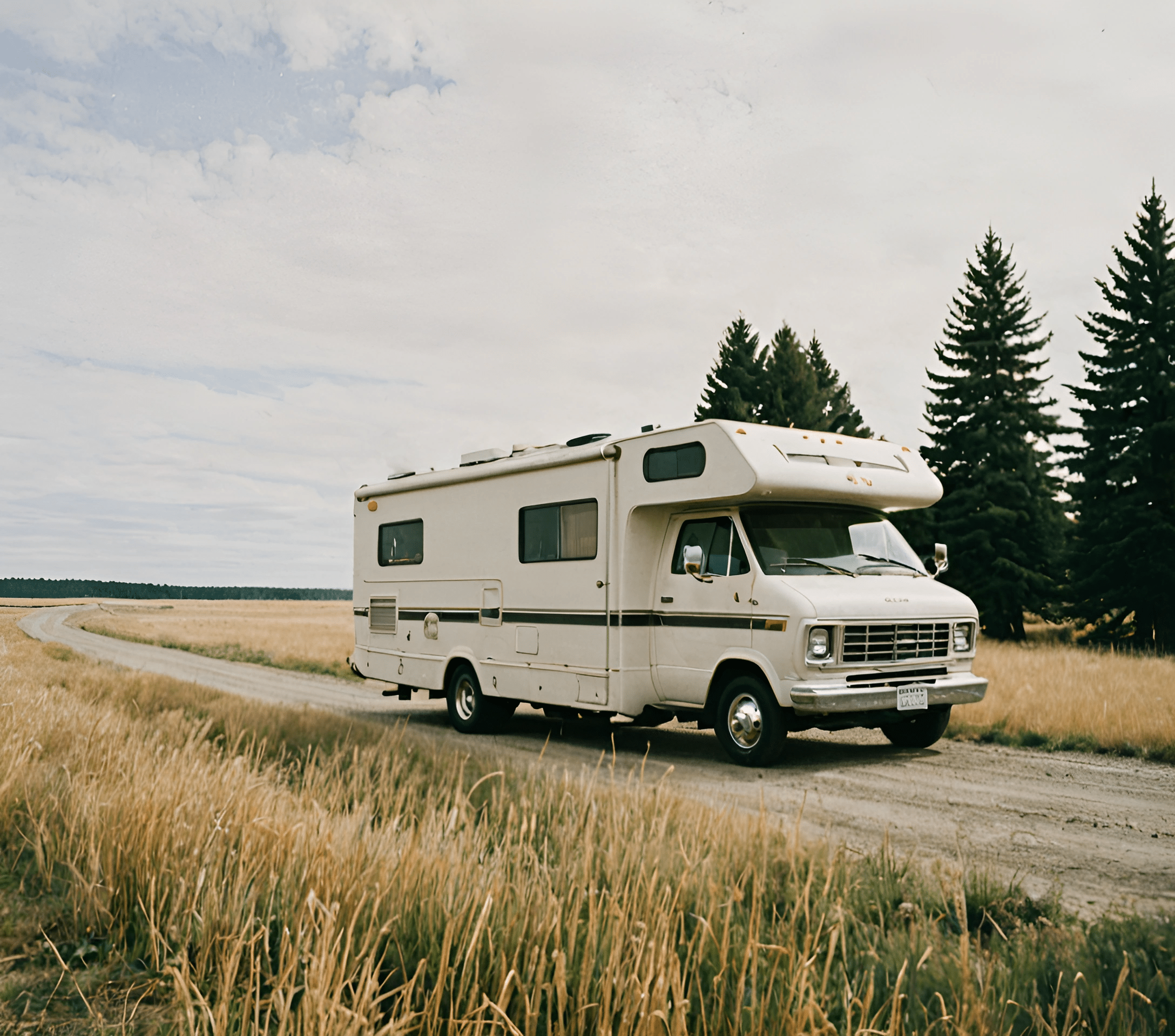 Old Rv Scenes Vintage RV on a Country Road - Free Download - AI Scribbles
