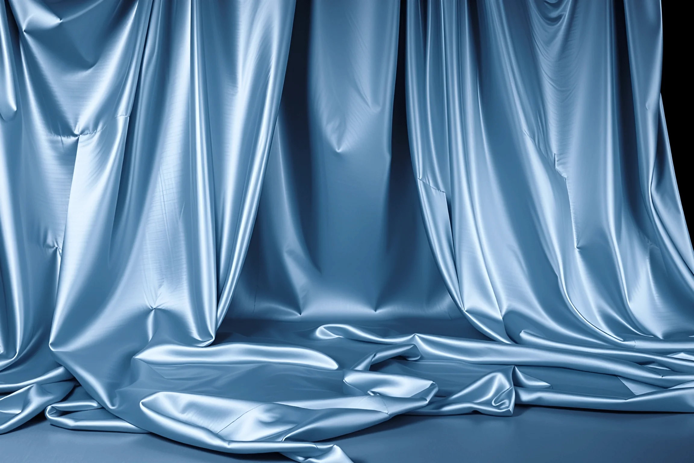 Blue Satin Draped Fabric Texture - Free Download - AI Scribbles