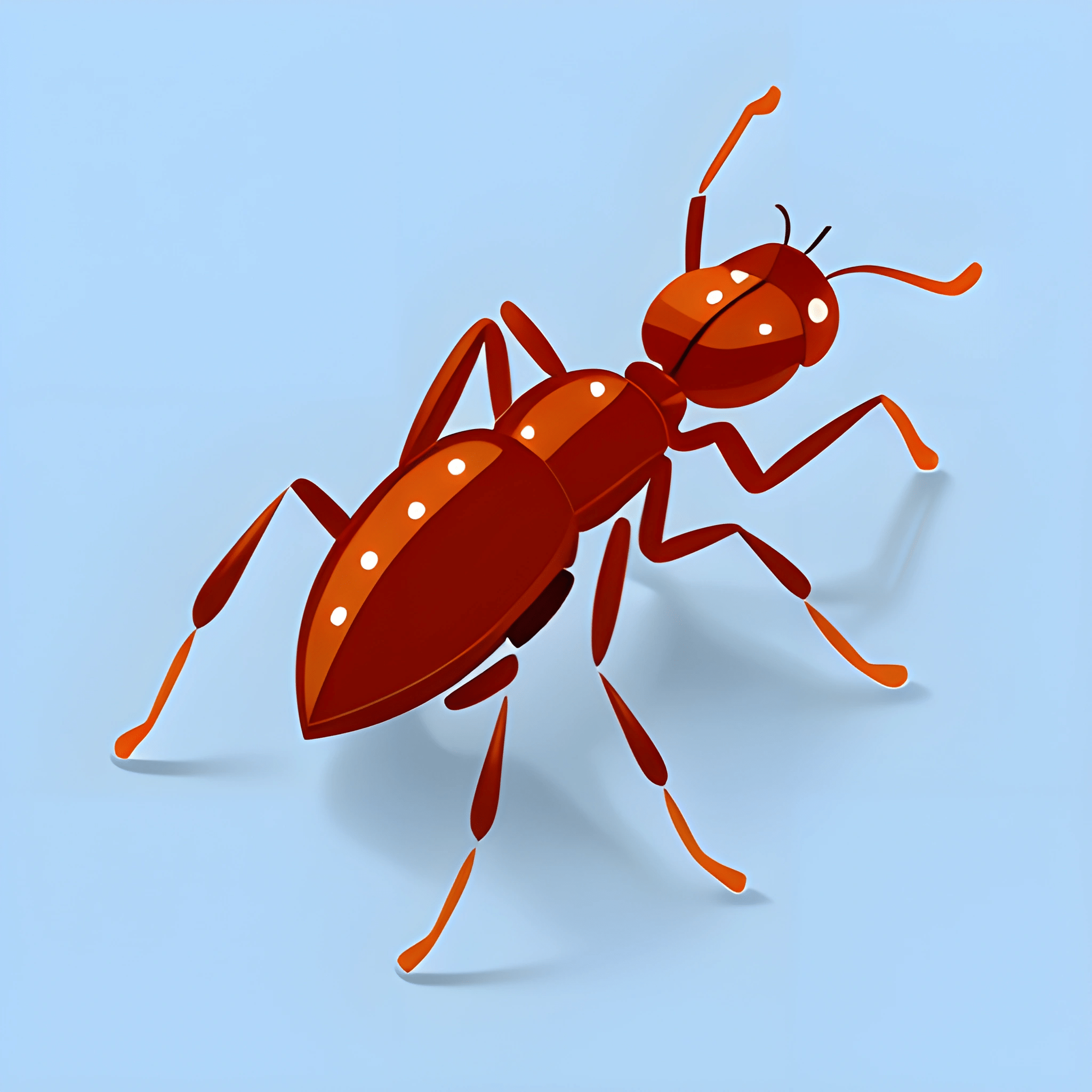 Red Ant Color Code Digital Illustration of a Red Ant - Free Download - AI Scribbles