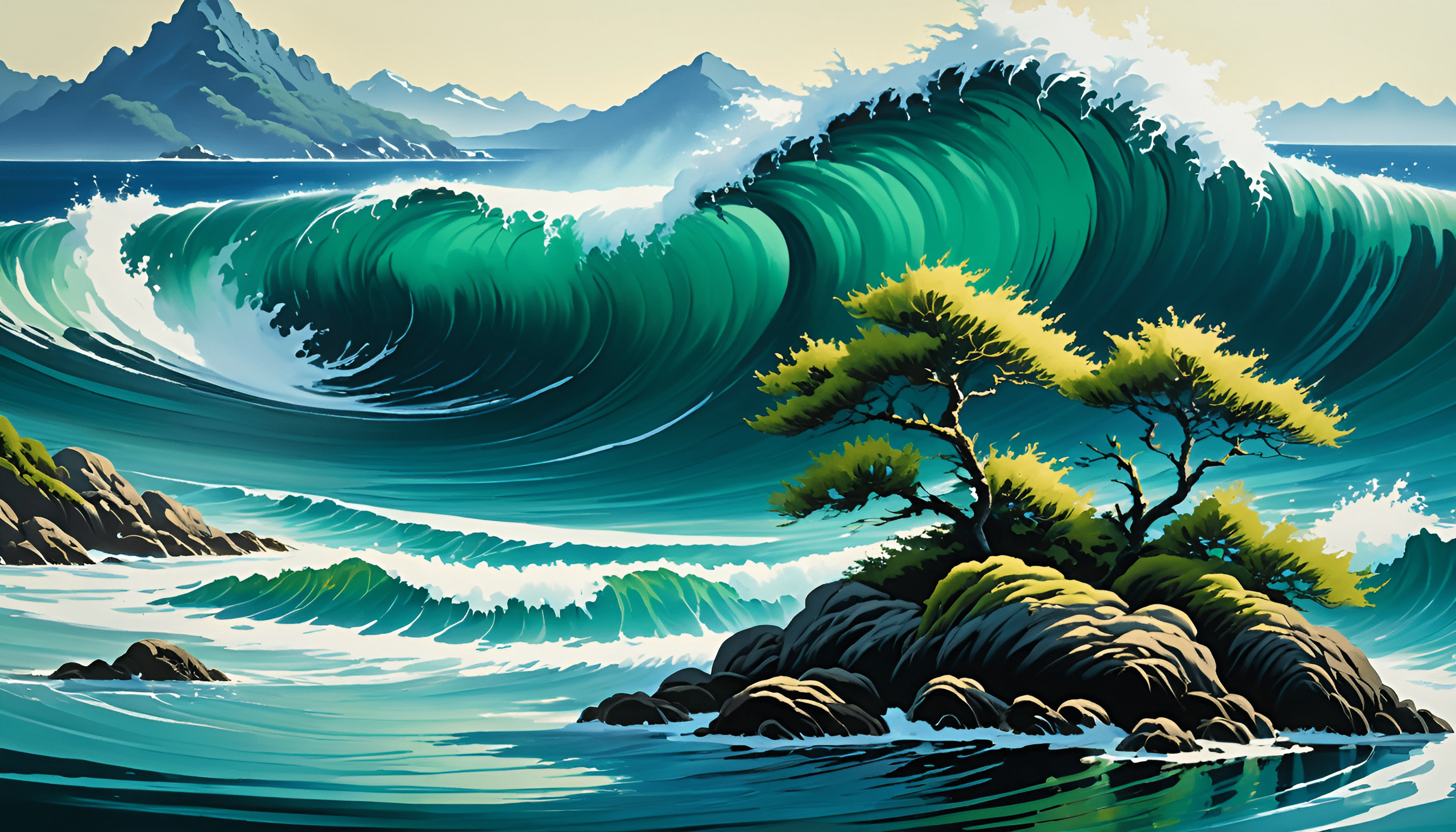 Ocean Wave Art Print Free Download AI Scribbles Ocean Wave Art Print Free Download AI Scribbles