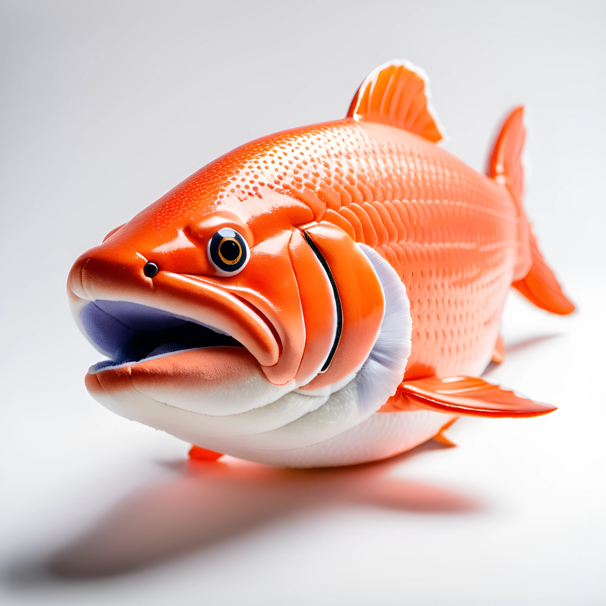 Vibrant 3D Model of an Orange Fish - Free Download - AI Scribbles