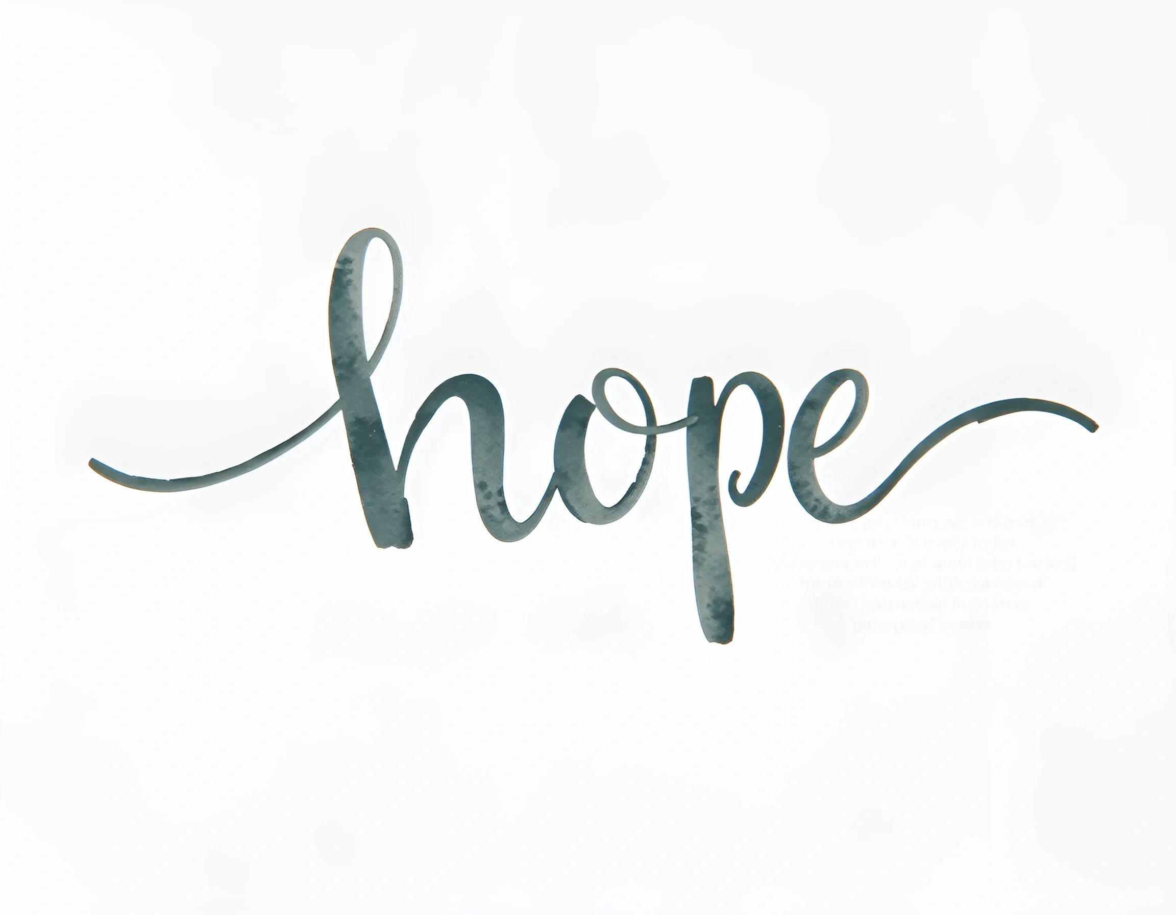 Handwritten Calligraphy of the Word Hope - Free Download - AI Scribbles