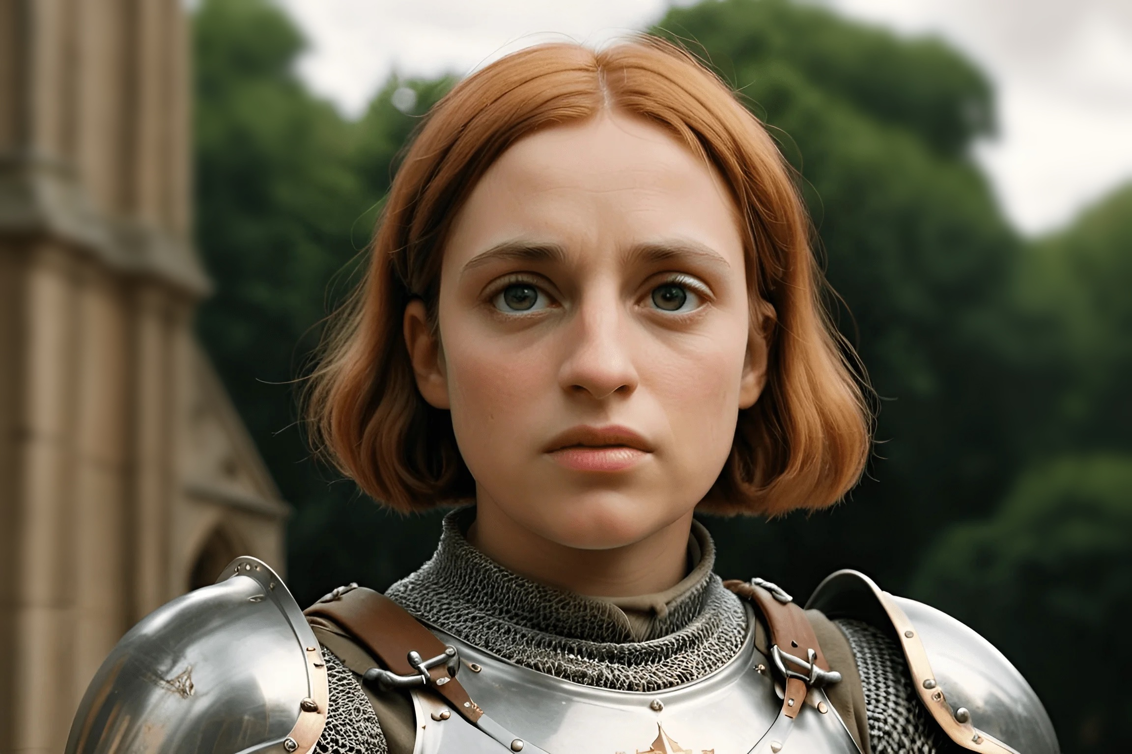 Portrait of Woman in Medieval Armor - Free Download - AI Scribbles