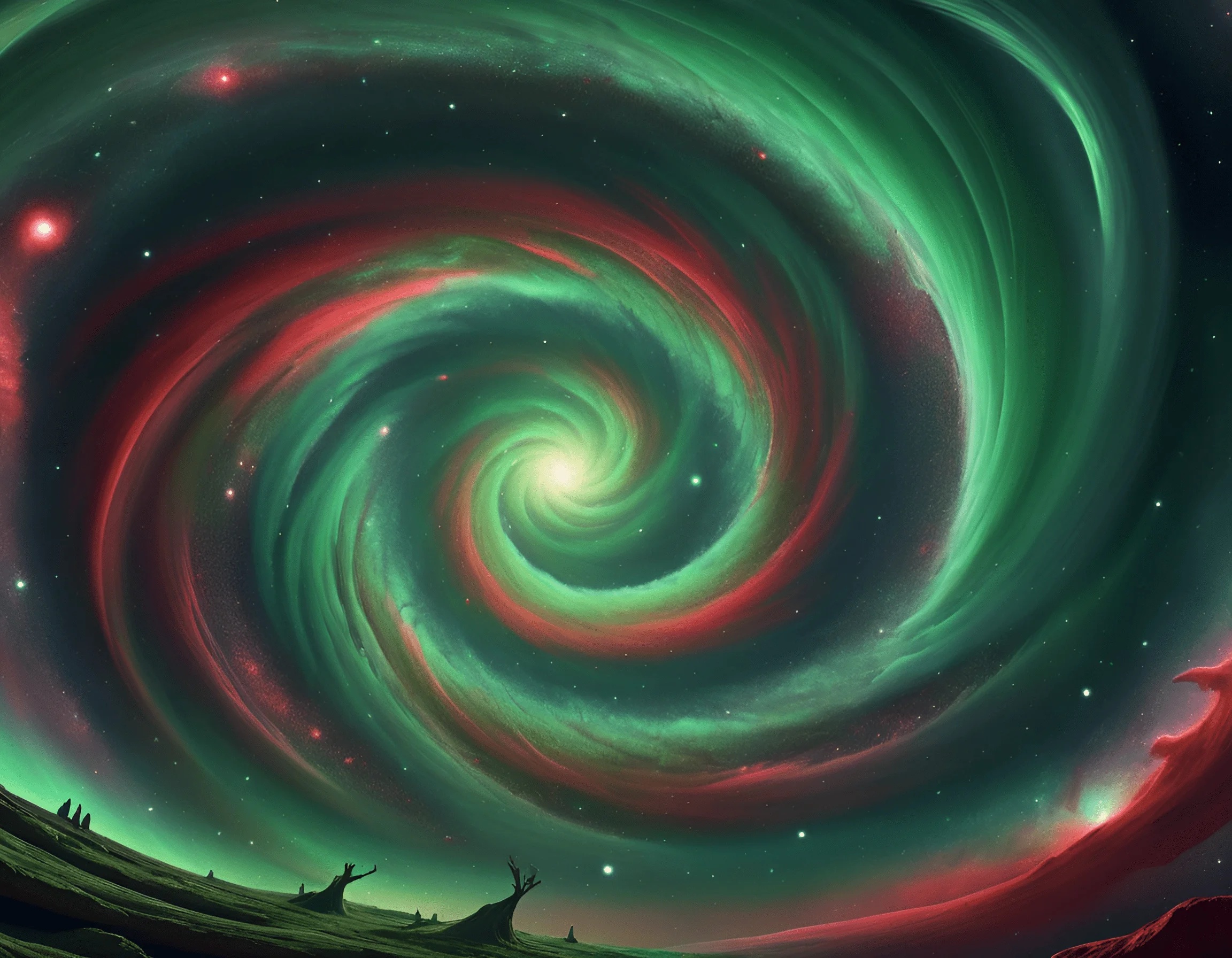 Vivid Spiral Galaxy in Cosmic Colors - Free Download - AI Scribbles