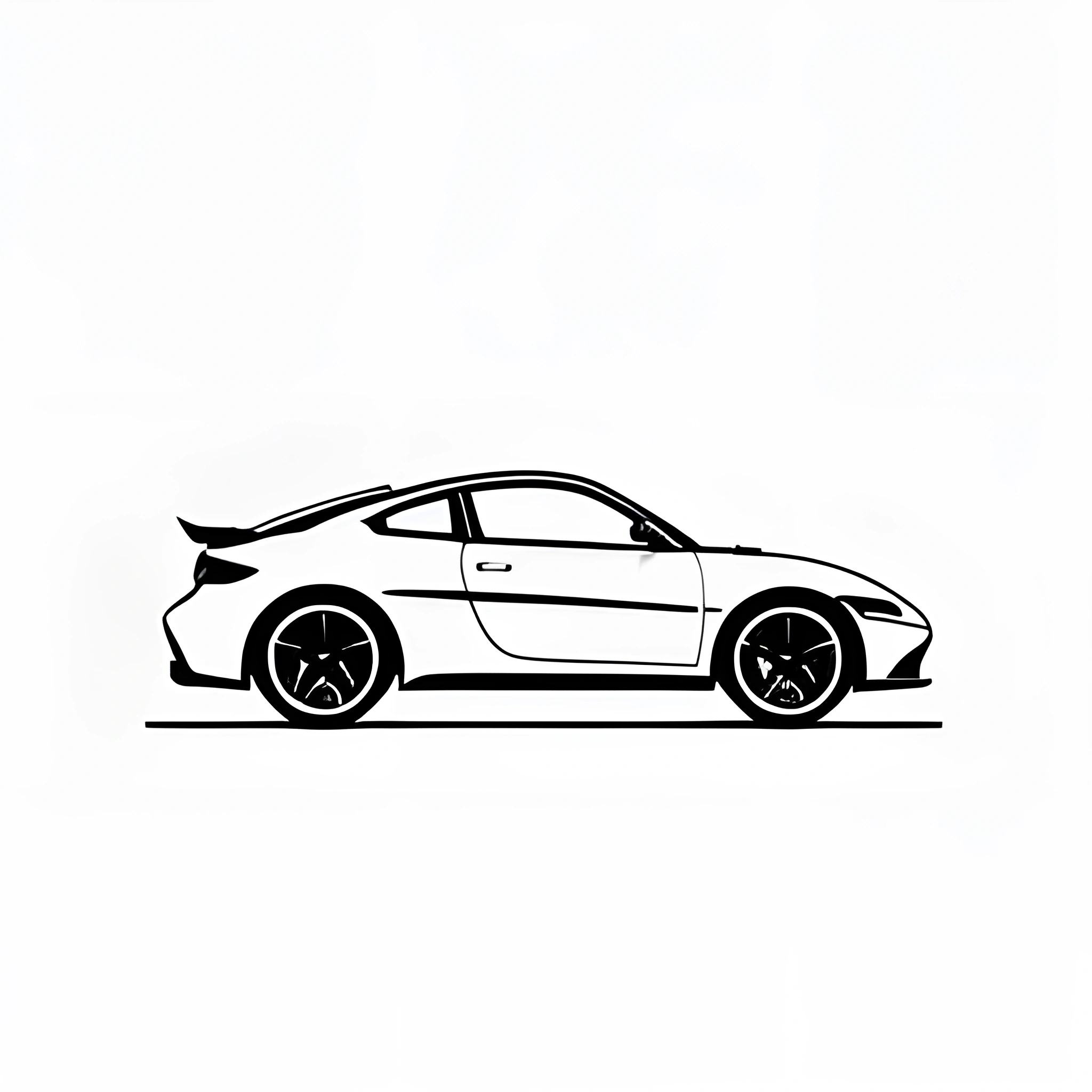 Abstract Sports Car Line Drawing - Free Download - AI Scribbles