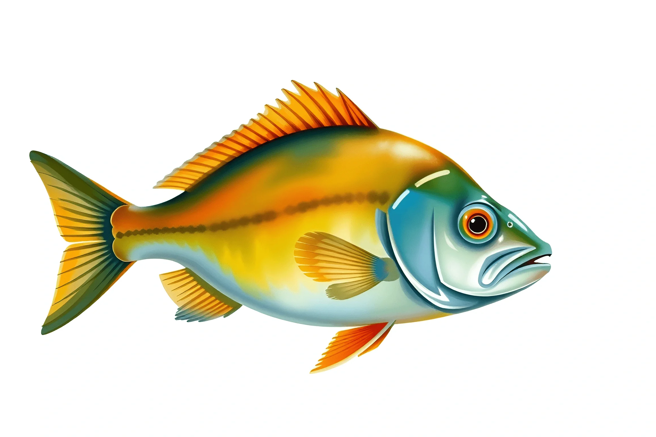 Colorful Cartoon Fish Illustration - Free Download - AI Scribbles