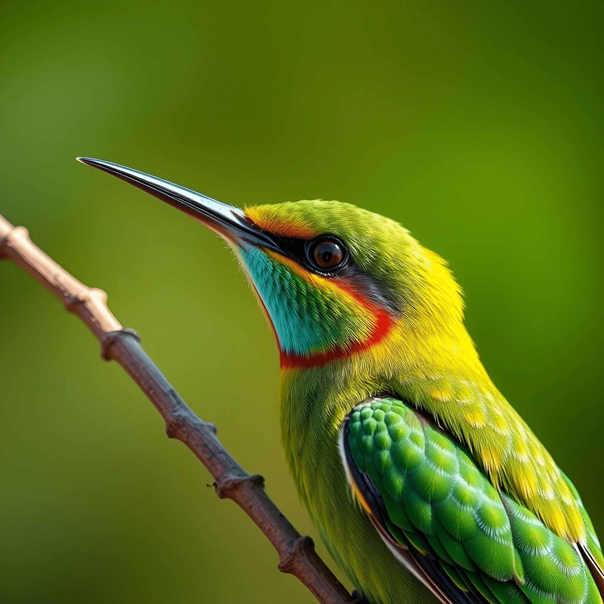 Colorful Bird Portrait - Free Download - AI Scribbles