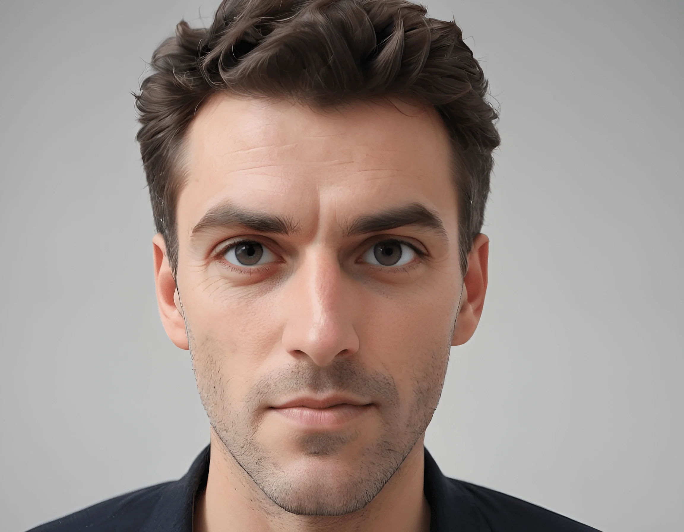 Portrait of a Young Man with Dark Hair and Blue Eyes - Free Download ...