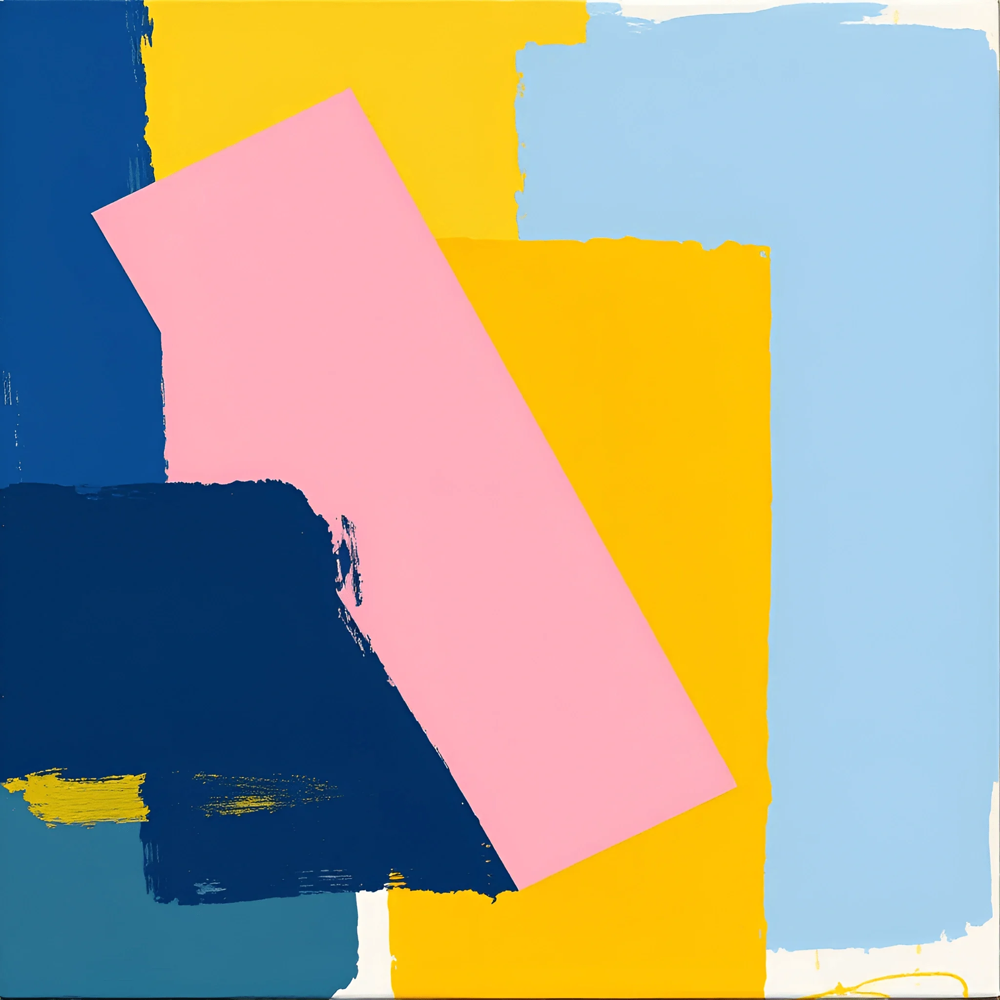 Geometric Color Block Abstract Painting - Free Download - AI Scribbles