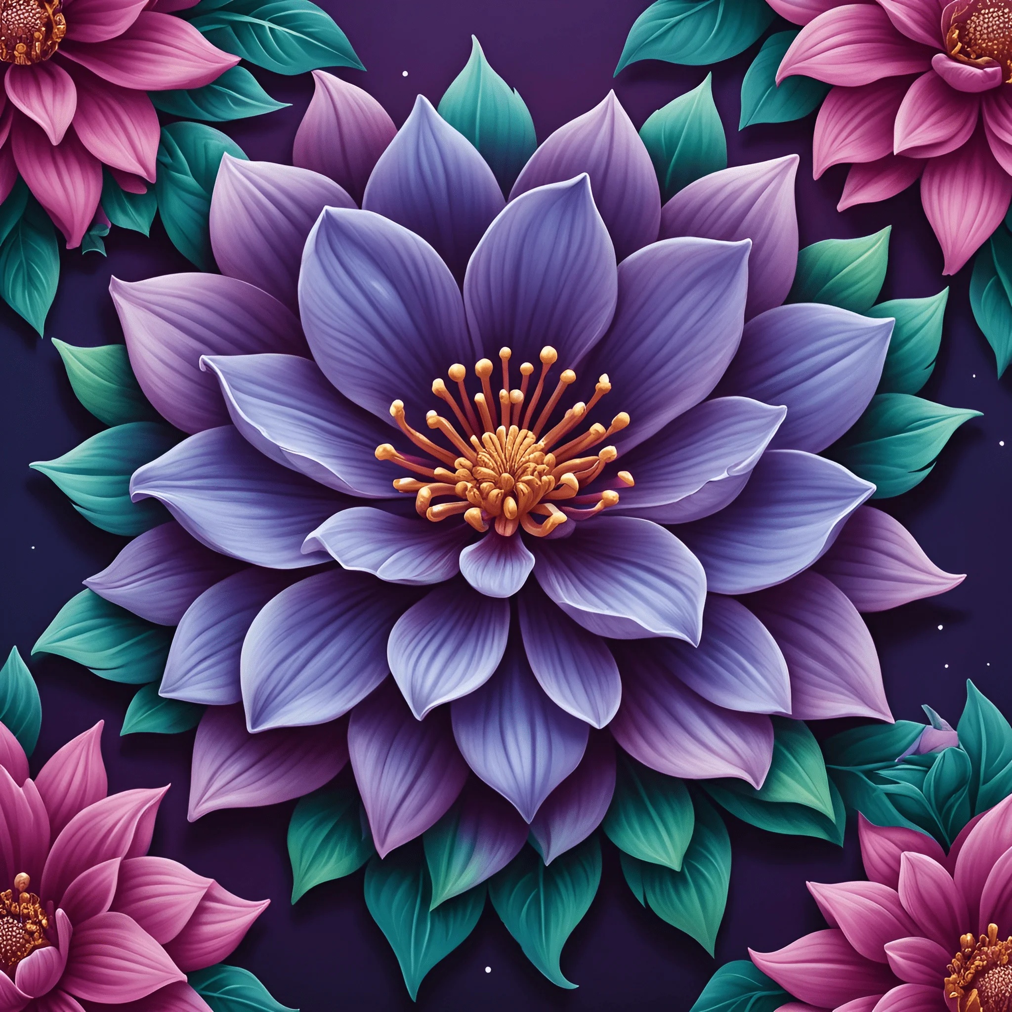 Colorful Floral Pattern - Free Download - AI Scribbles