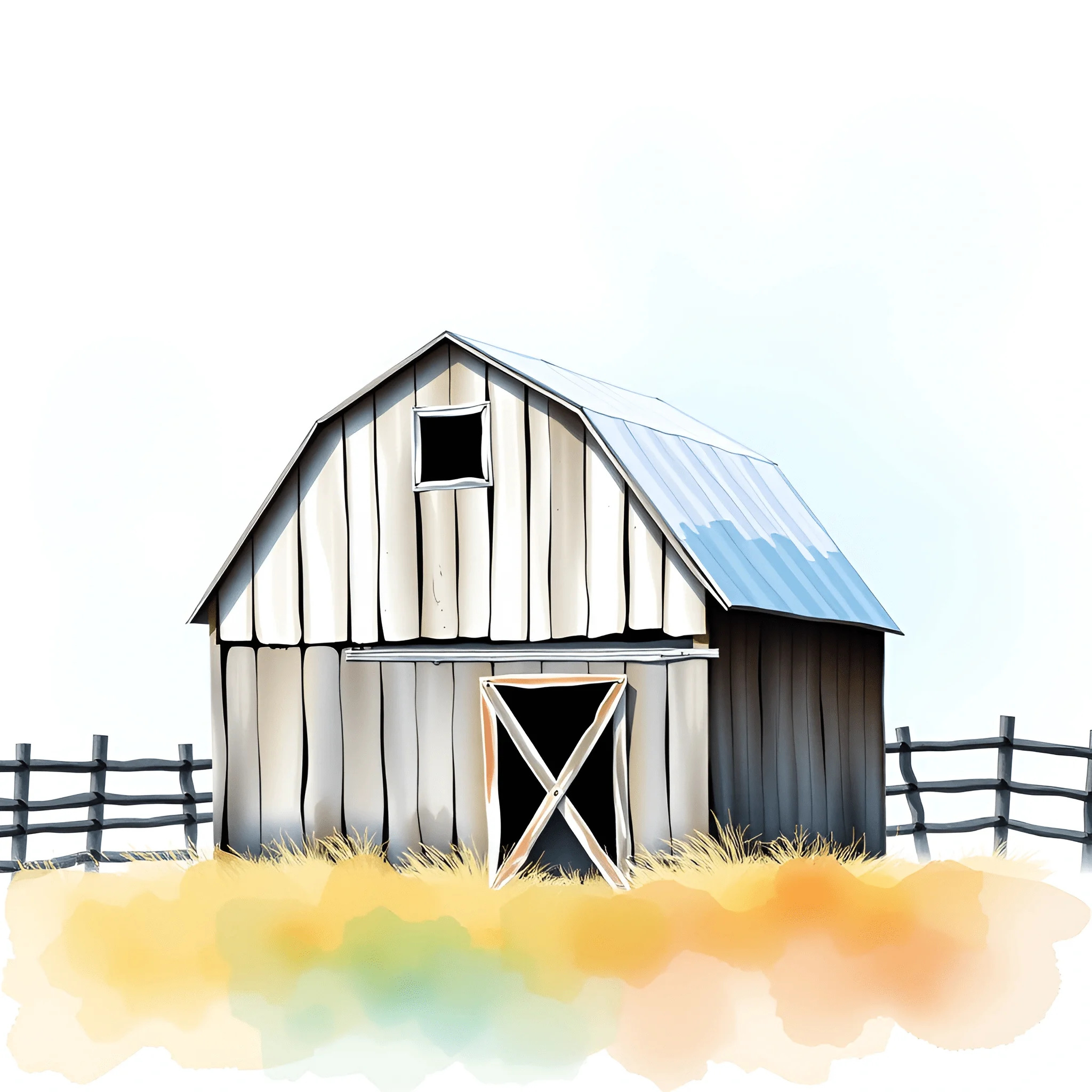 Rustic Barn Illustration - Free Download - AI Scribbles