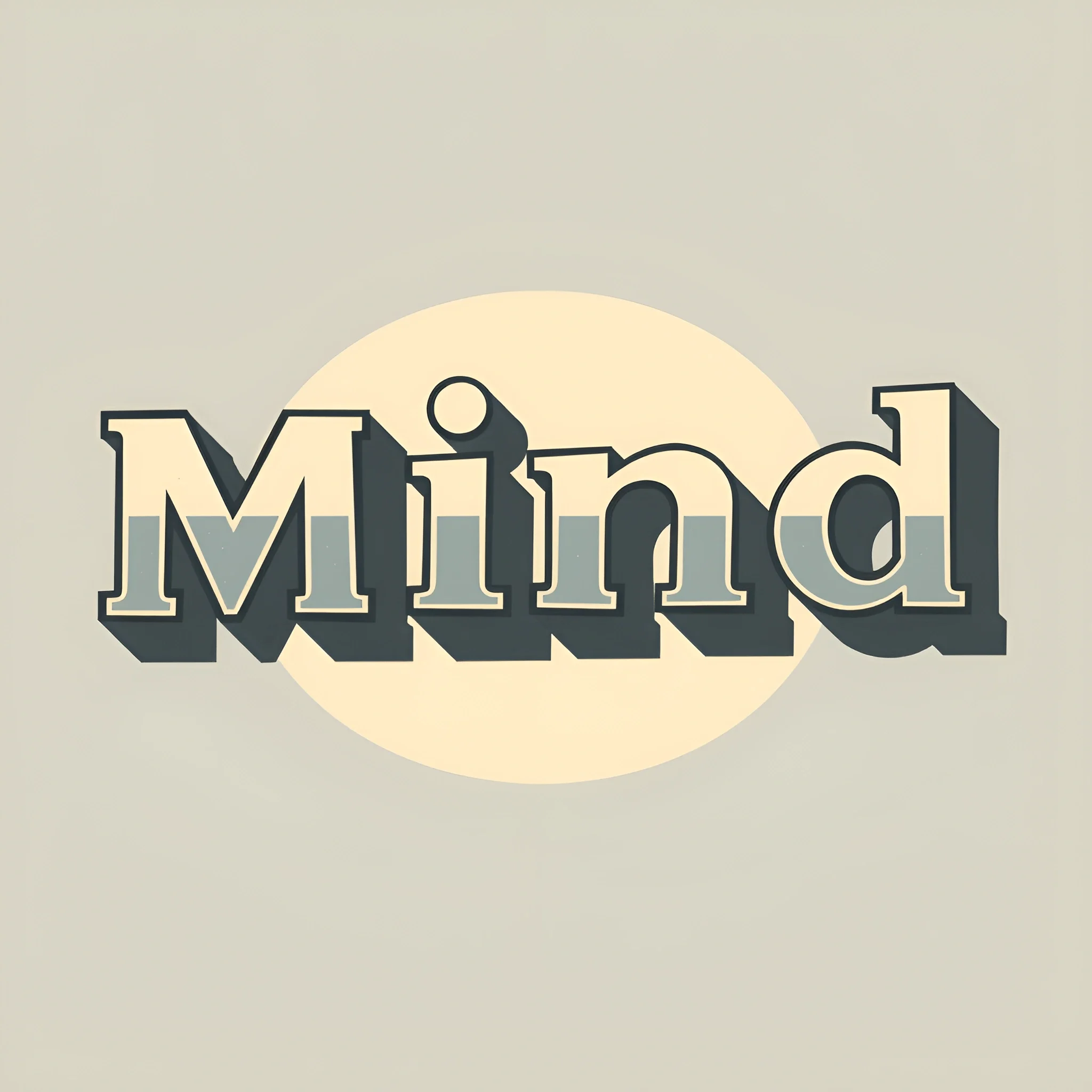 3D Typography of the Word Mind - Free Download - AI Scribbles