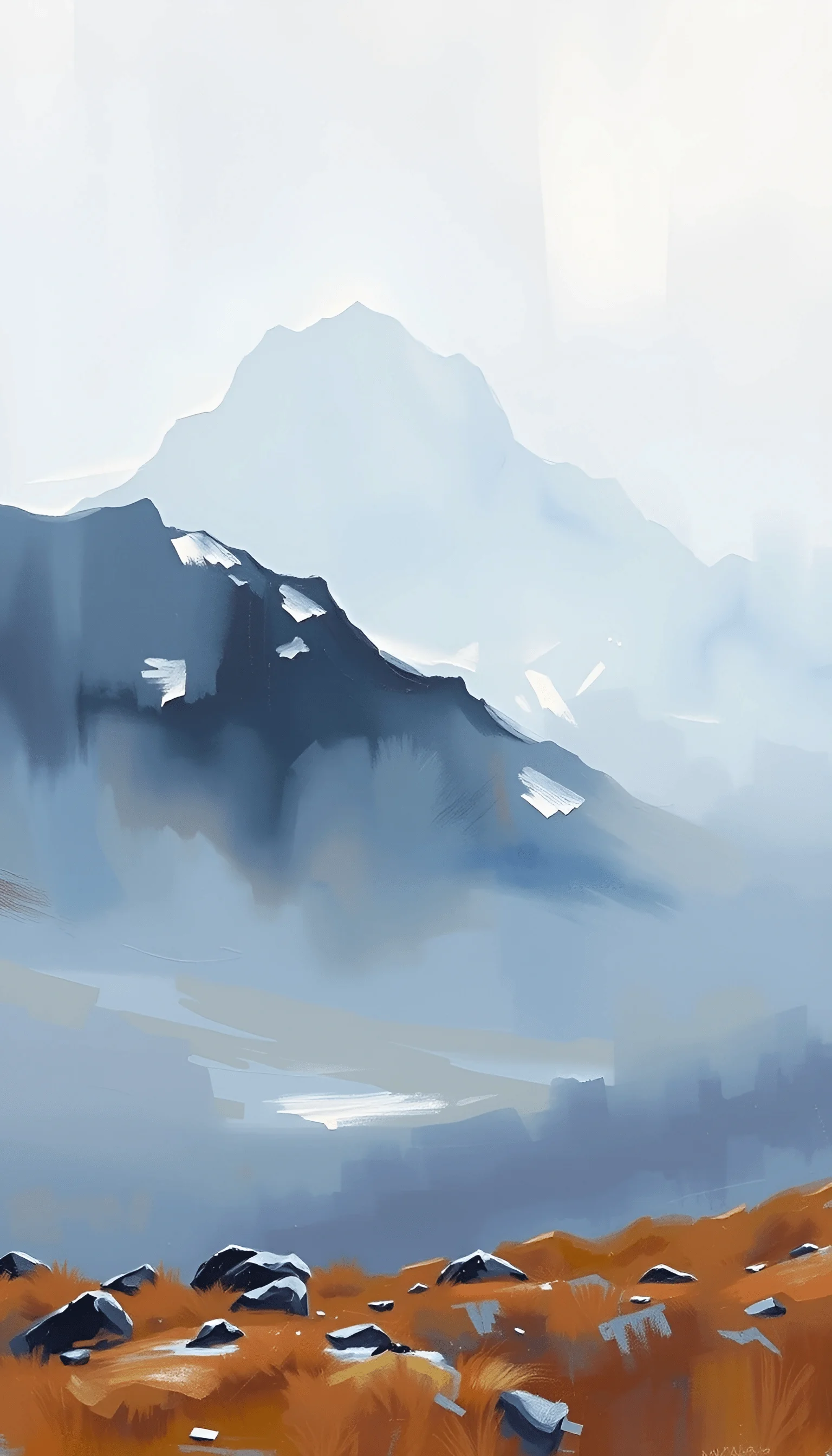 Misty Mountain Landscape - Free Download - AI Scribbles