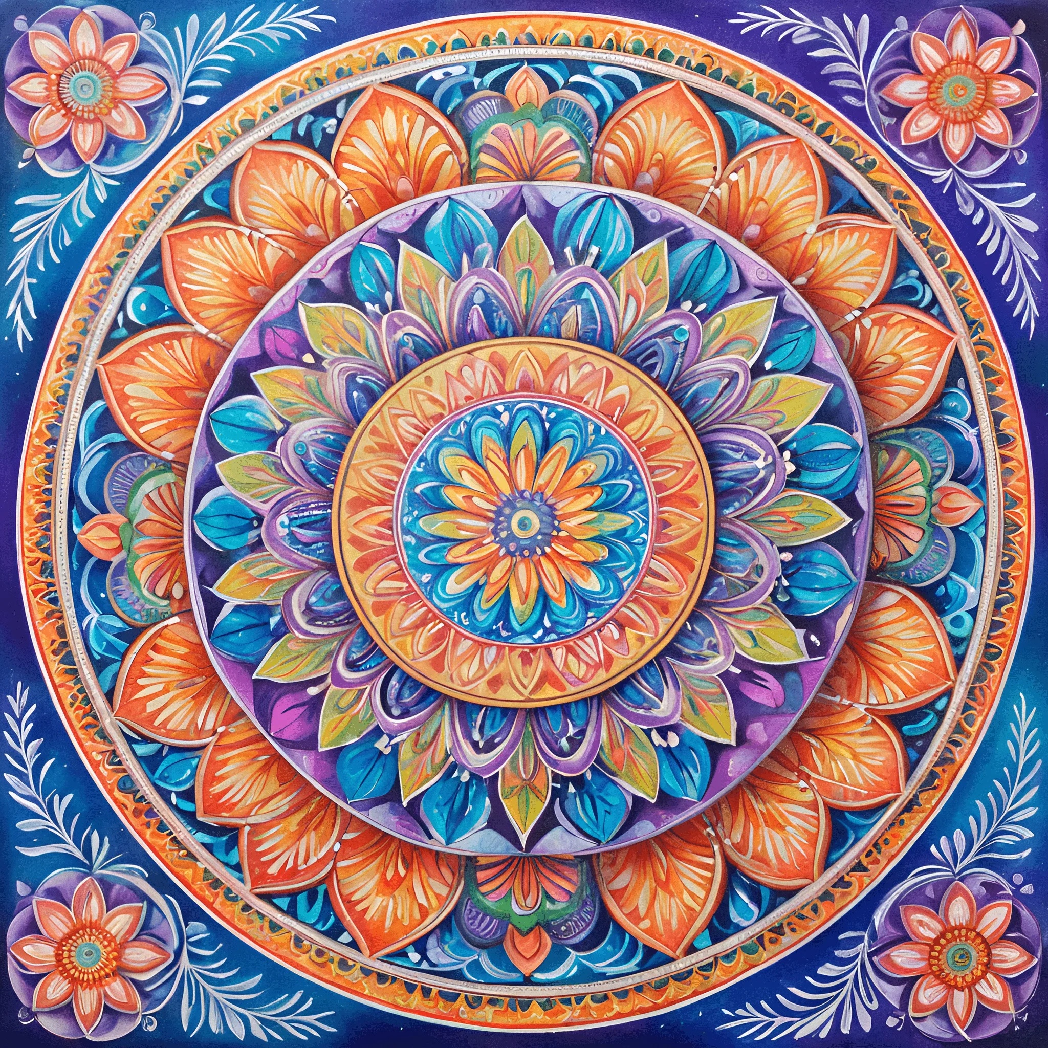 Colorful Mandala Artwork - Free Download - AI Scribbles
