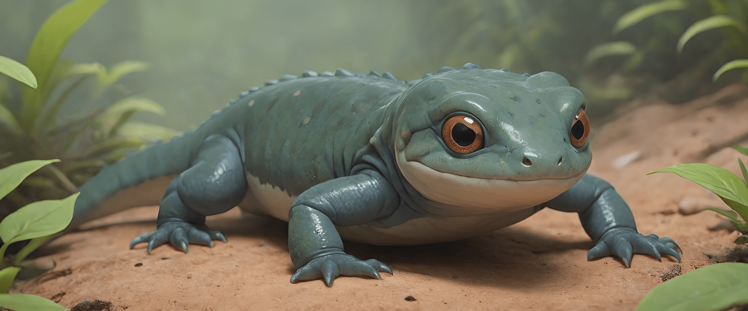 Blue Lizard in Natural Habitat - Free Download - AI Scribbles