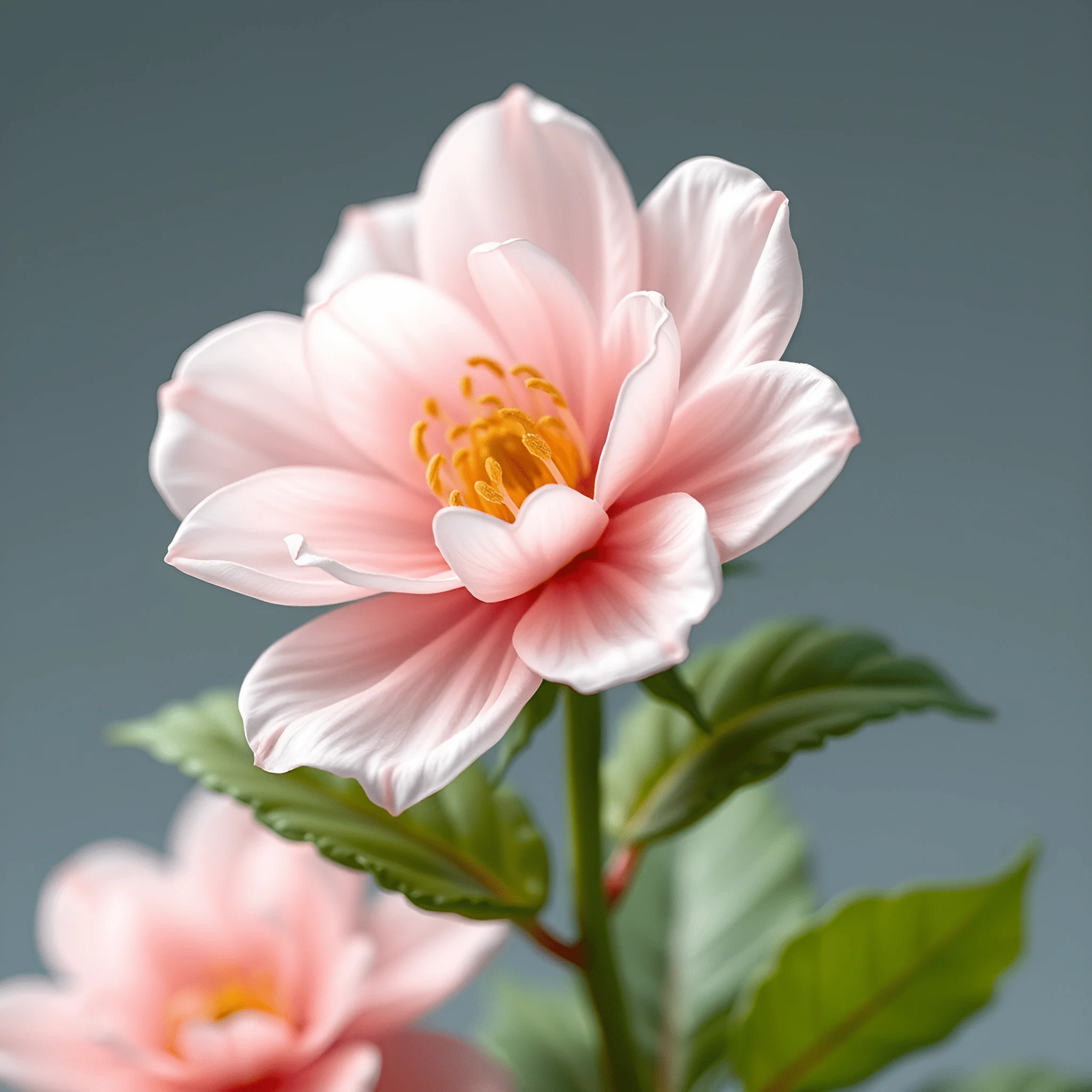 Close-Up Of Pale Pink Blooming Begonia Flower - Free Download - AI ...