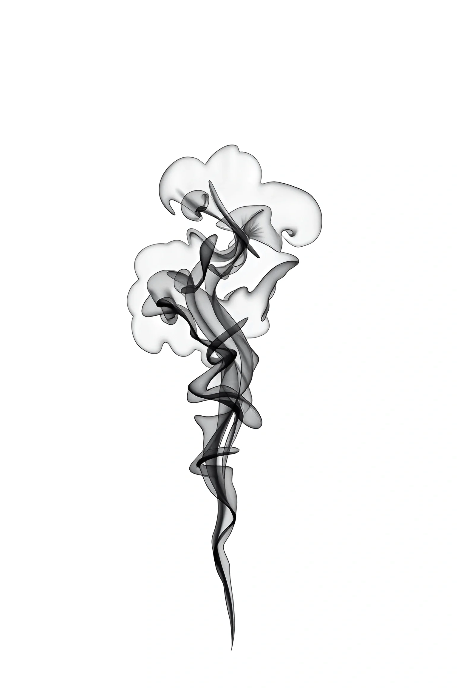 Abstract Black Smoke Pattern On White Background - Free Download - AI ...