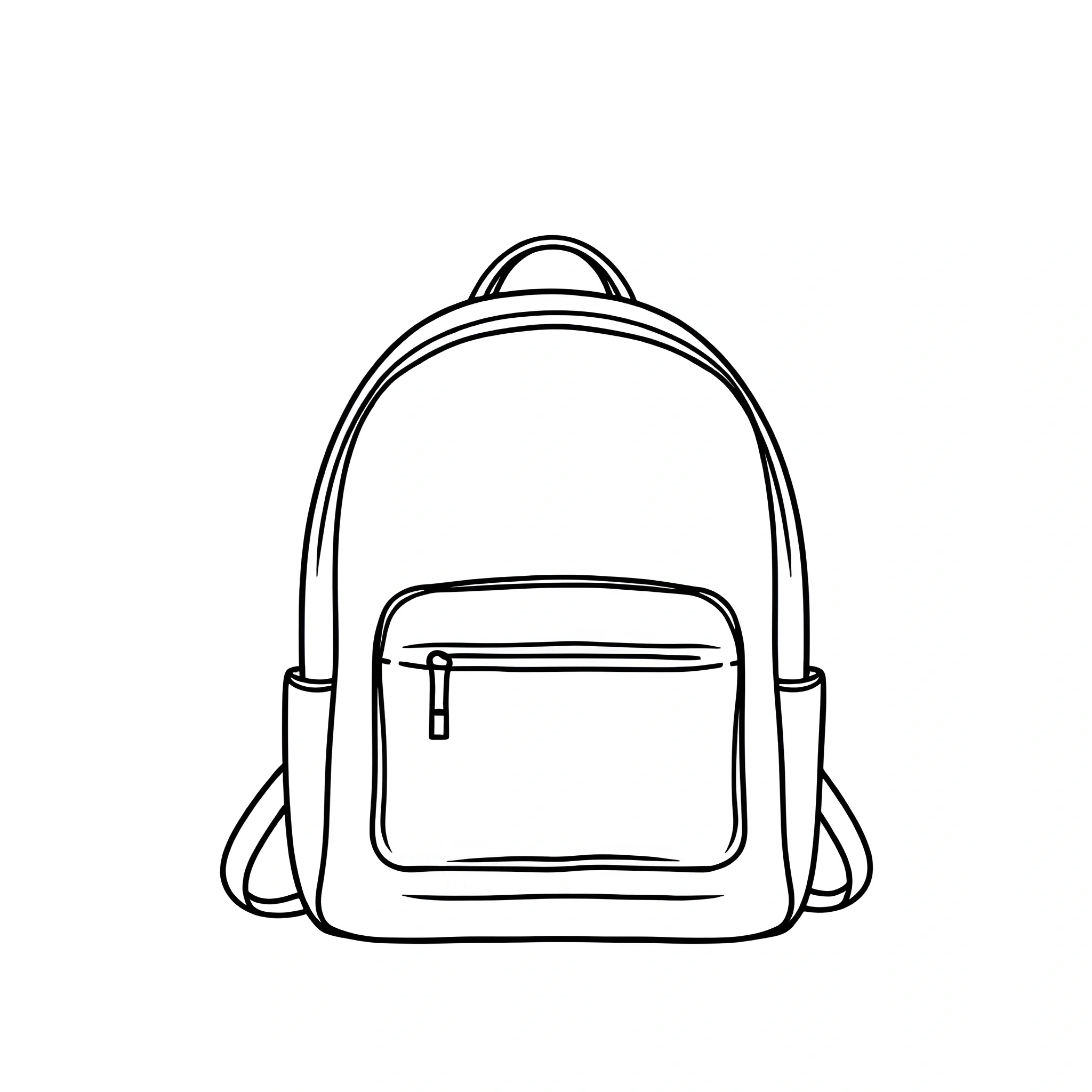 Mini Backpack Outline Outline Drawing Of Backpack With Front Pocket - Free Download - AI ...