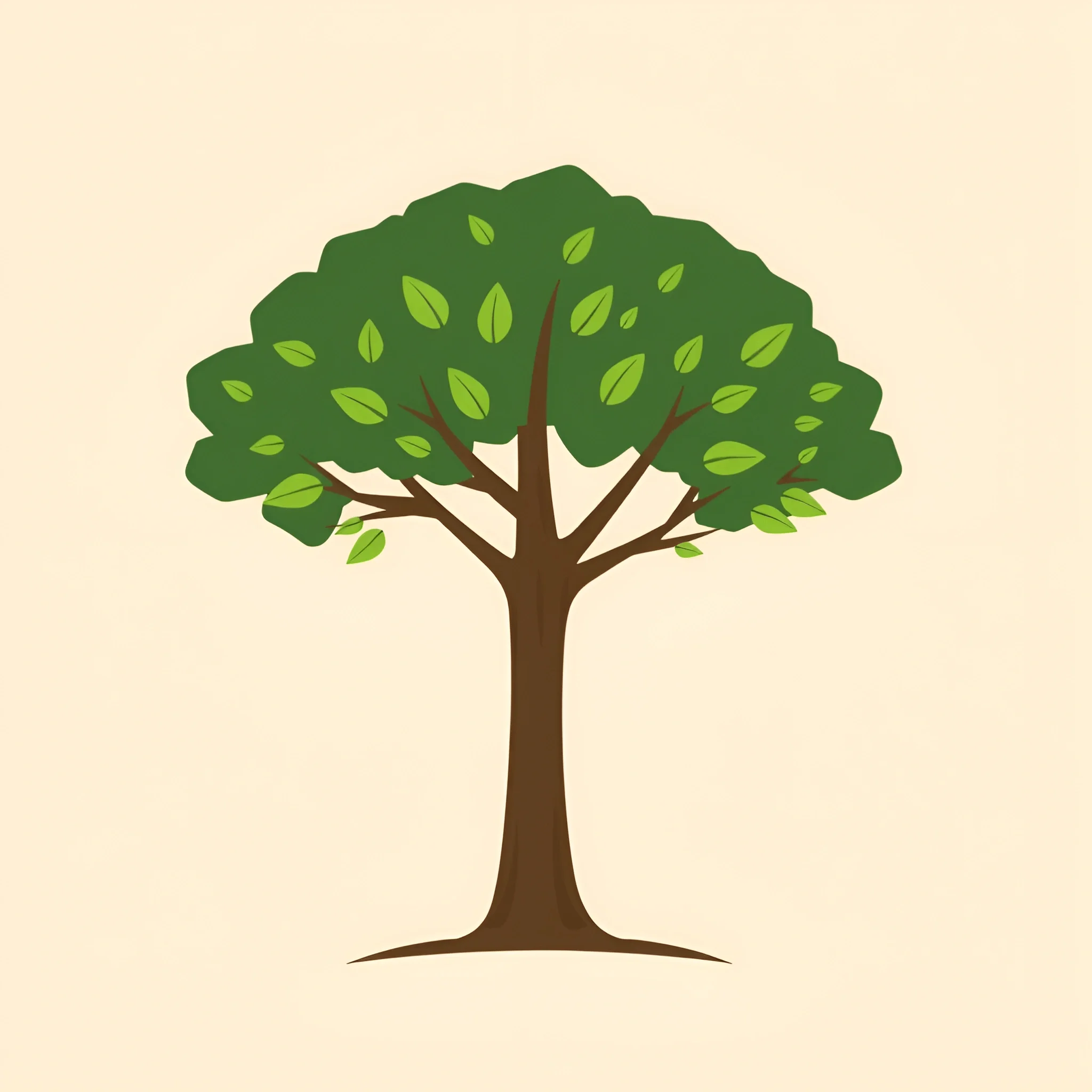 Green Tree Easy Simple Green Tree Illustration - Free Download - AI Scribbles