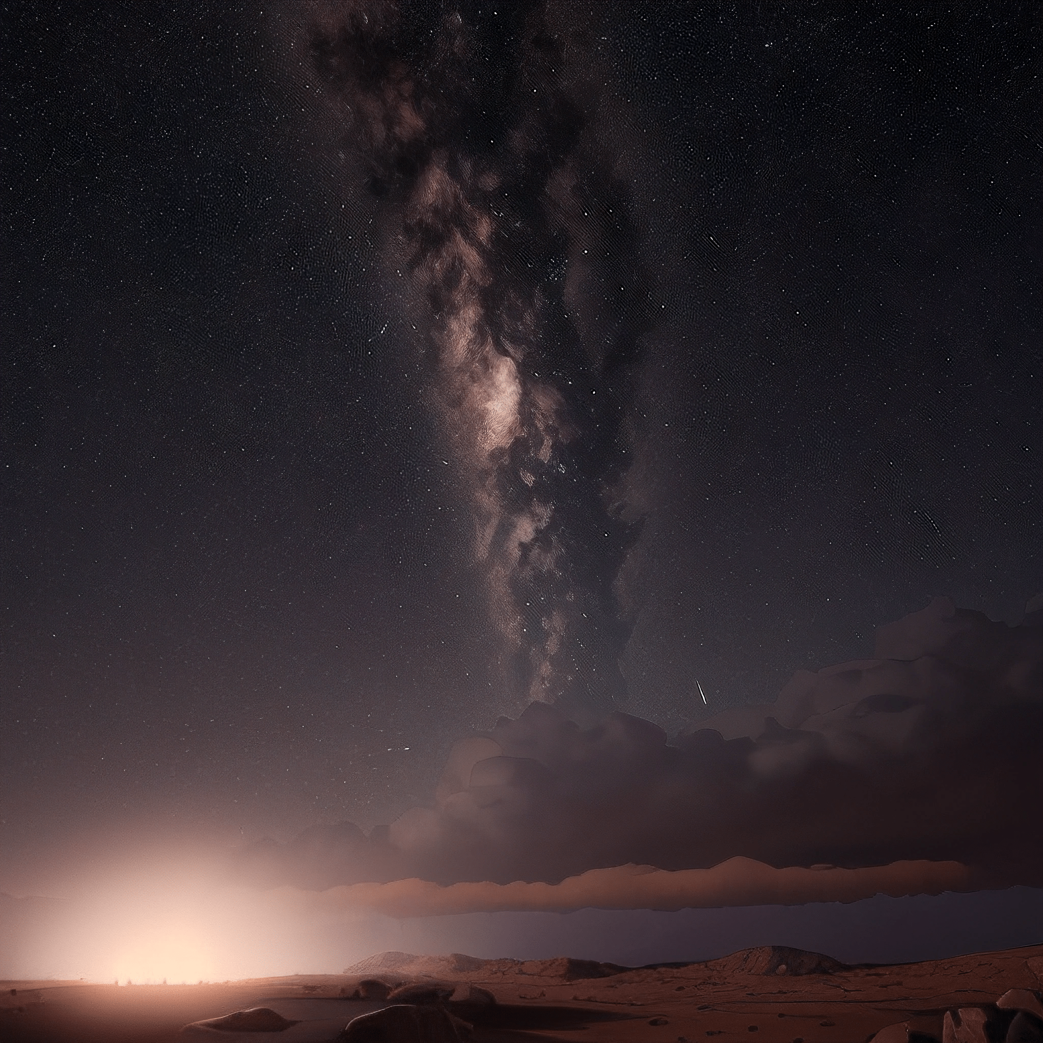 Desert Night Sky with Milky Way - Free Download - AI Scribbles