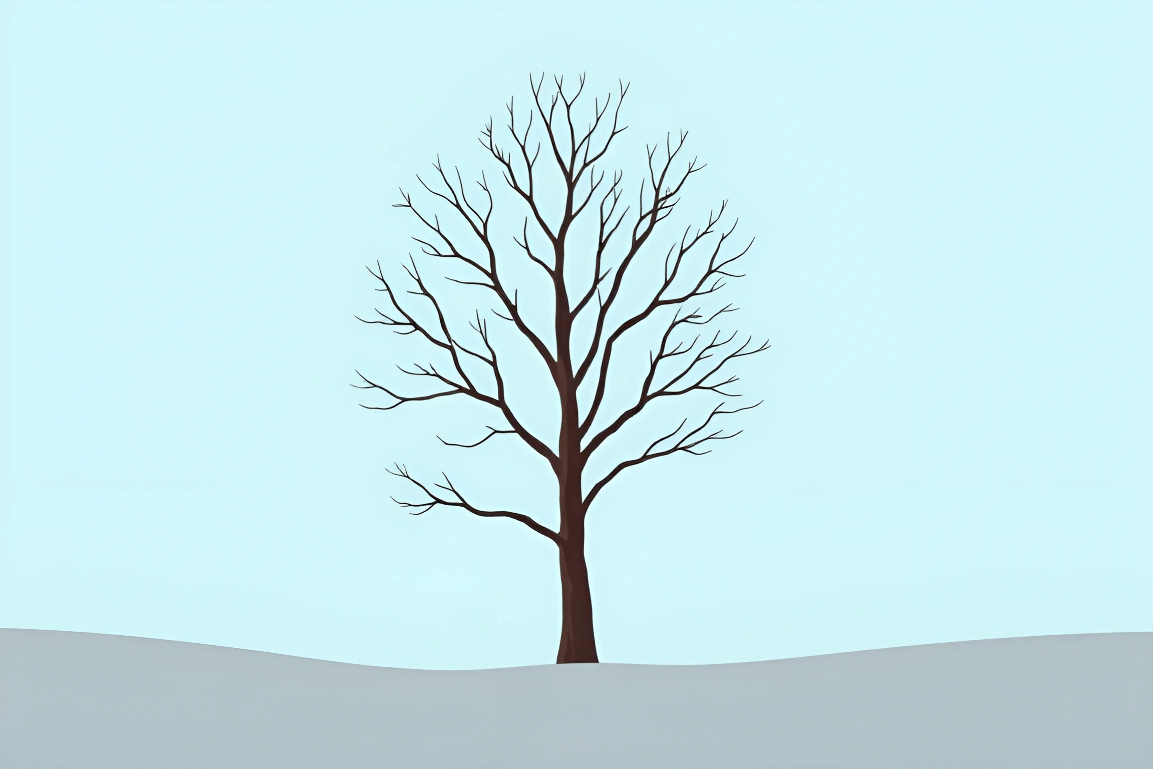 Bare Tree Large File Bare Tree Minimalist Illustration - Free Download - AI Scribbles