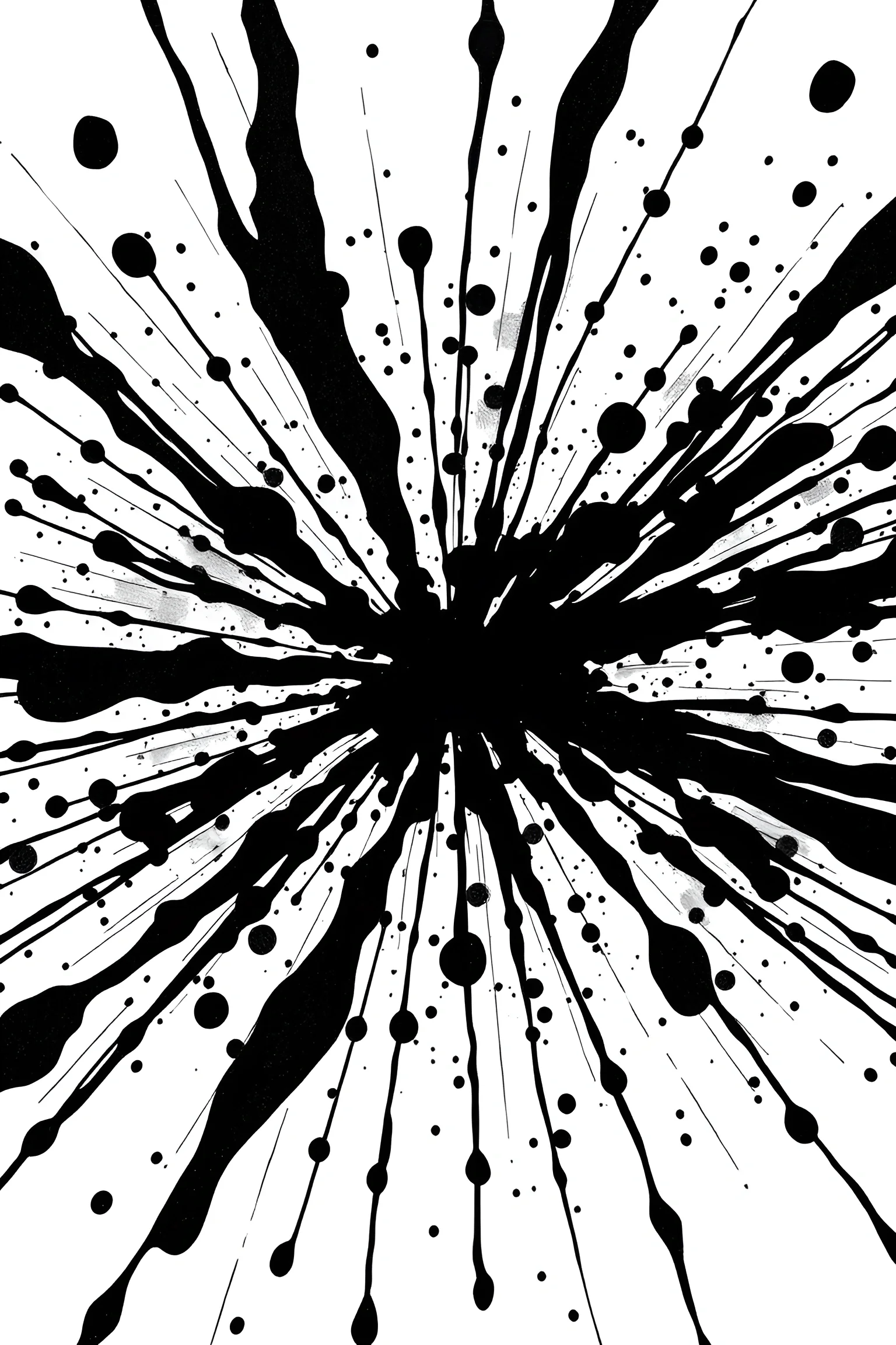 Black Ink Splatter Abstract Illustration - Free Download - AI Scribbles